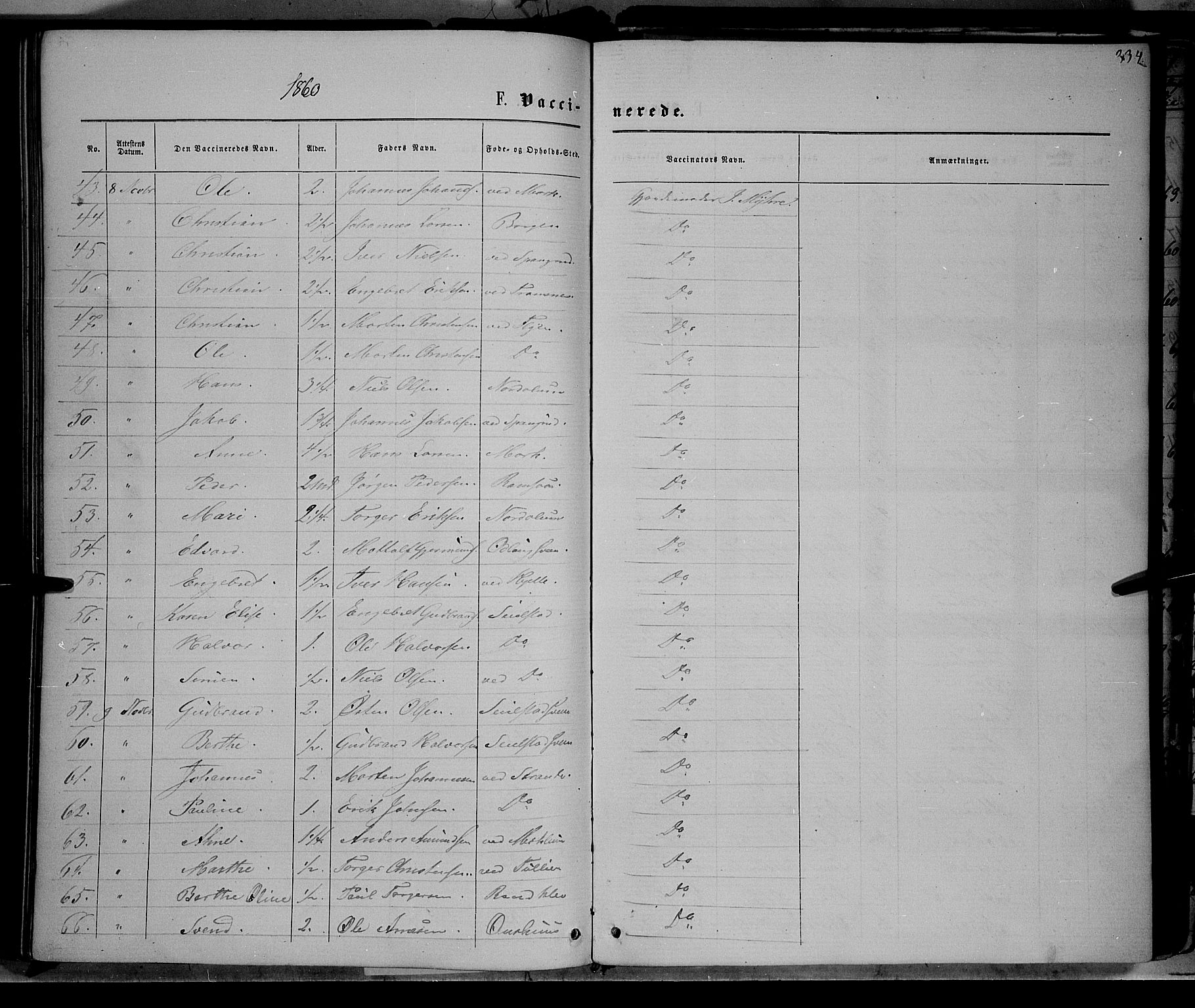 Ringebu prestekontor, AV/SAH-PREST-082/H/Ha/Haa/L0007: Parish register (official) no. 7, 1860-1877, p. 334
