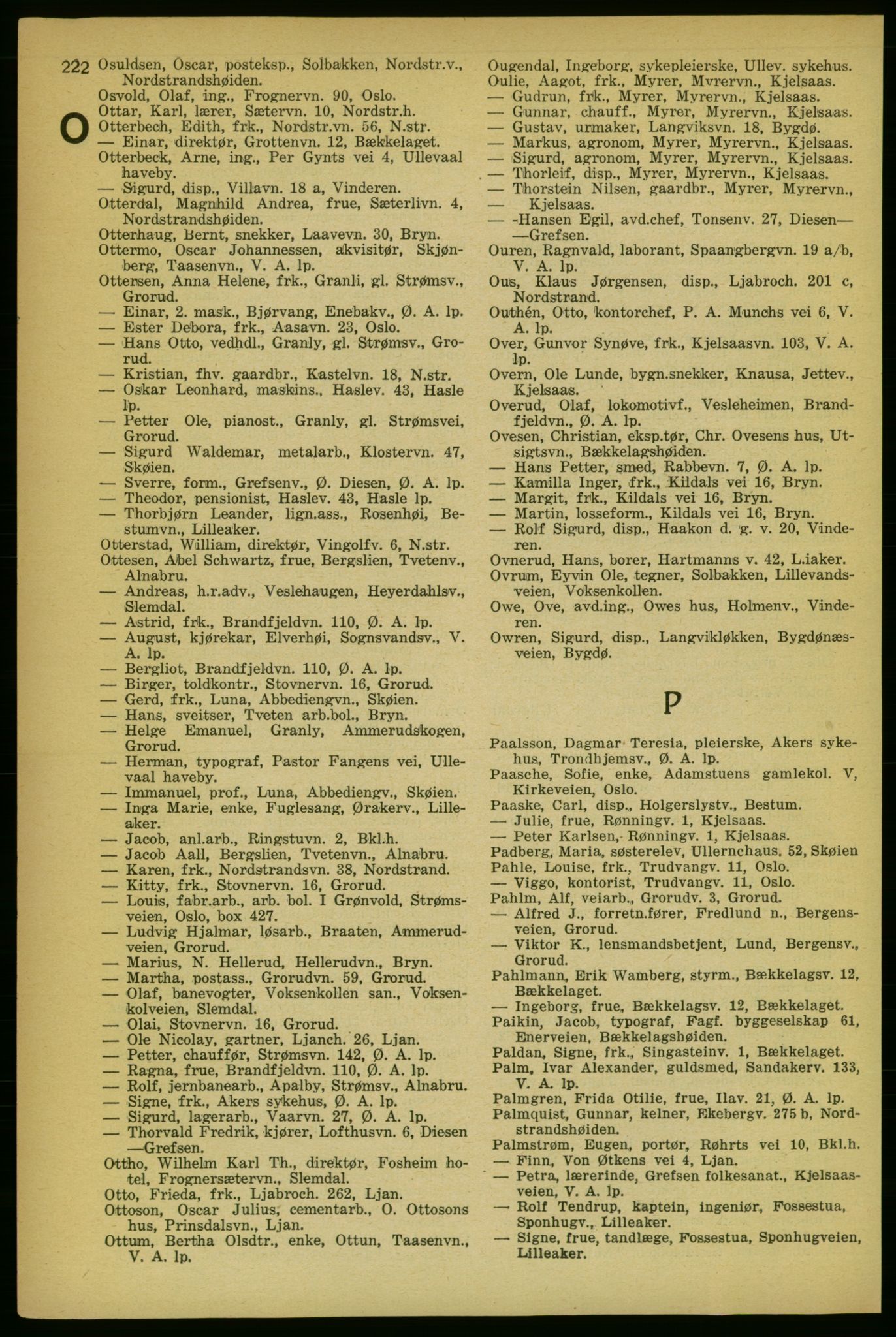 Aker adressebok/adressekalender, PUBL/001/A/004: Aker adressebok, 1929, p. 222