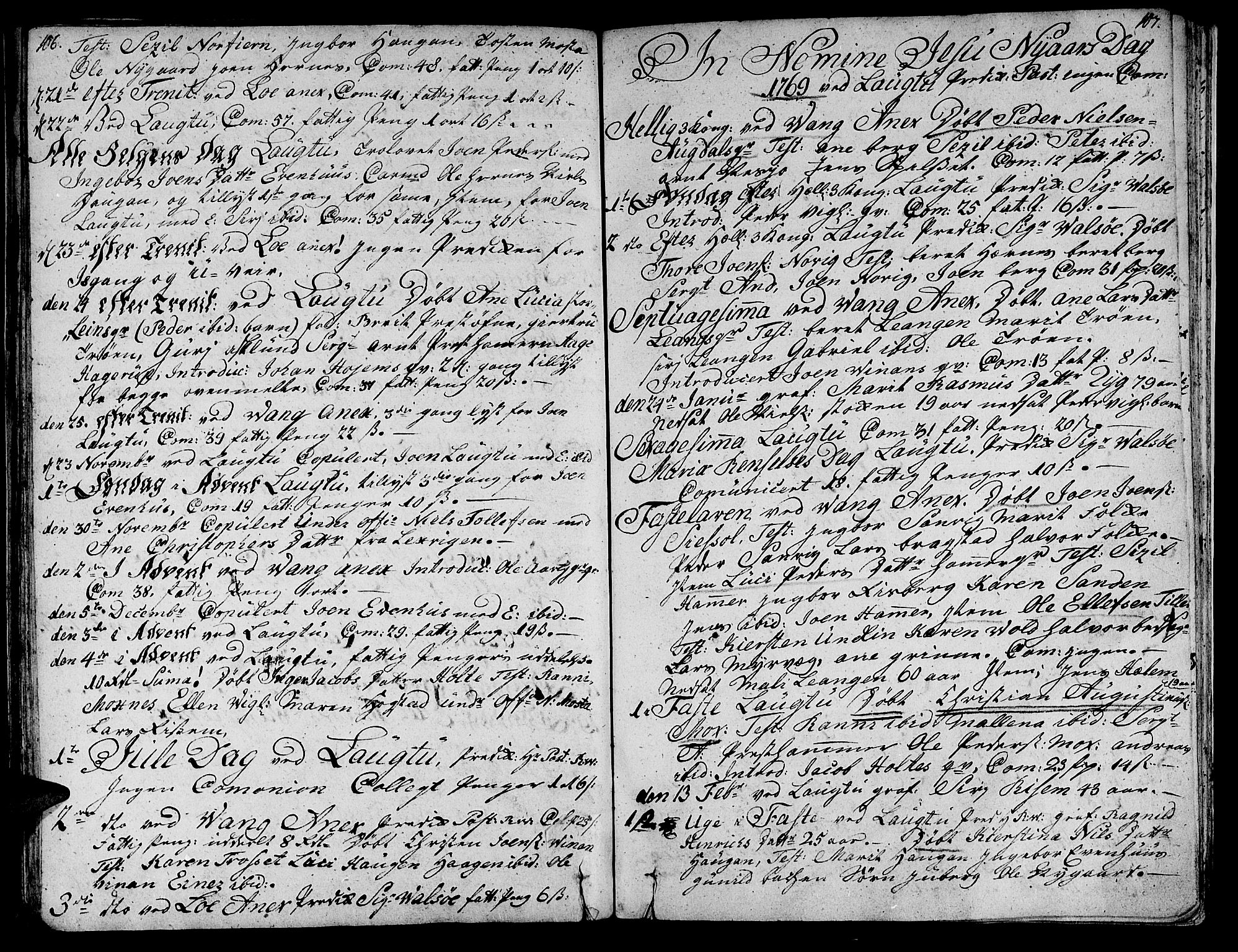 Ministerialprotokoller, klokkerbøker og fødselsregistre - Nord-Trøndelag, AV/SAT-A-1458/713/L0109: Parish register (official) no. 713A01, 1750-1778, p. 106-107