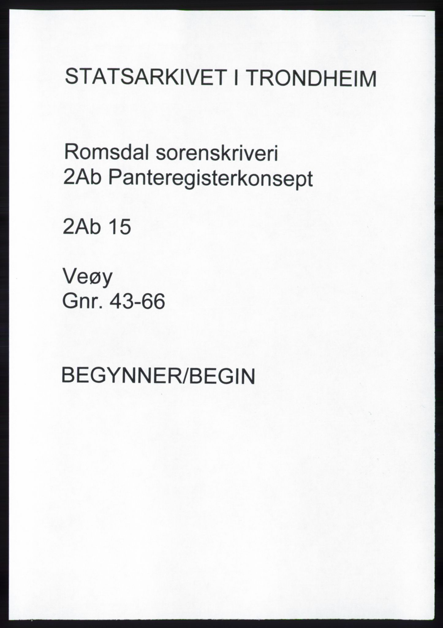 Romsdal sorenskriveri, SAT/A-4149/1/2/2Ab/L0015: Mortgage register no. 15