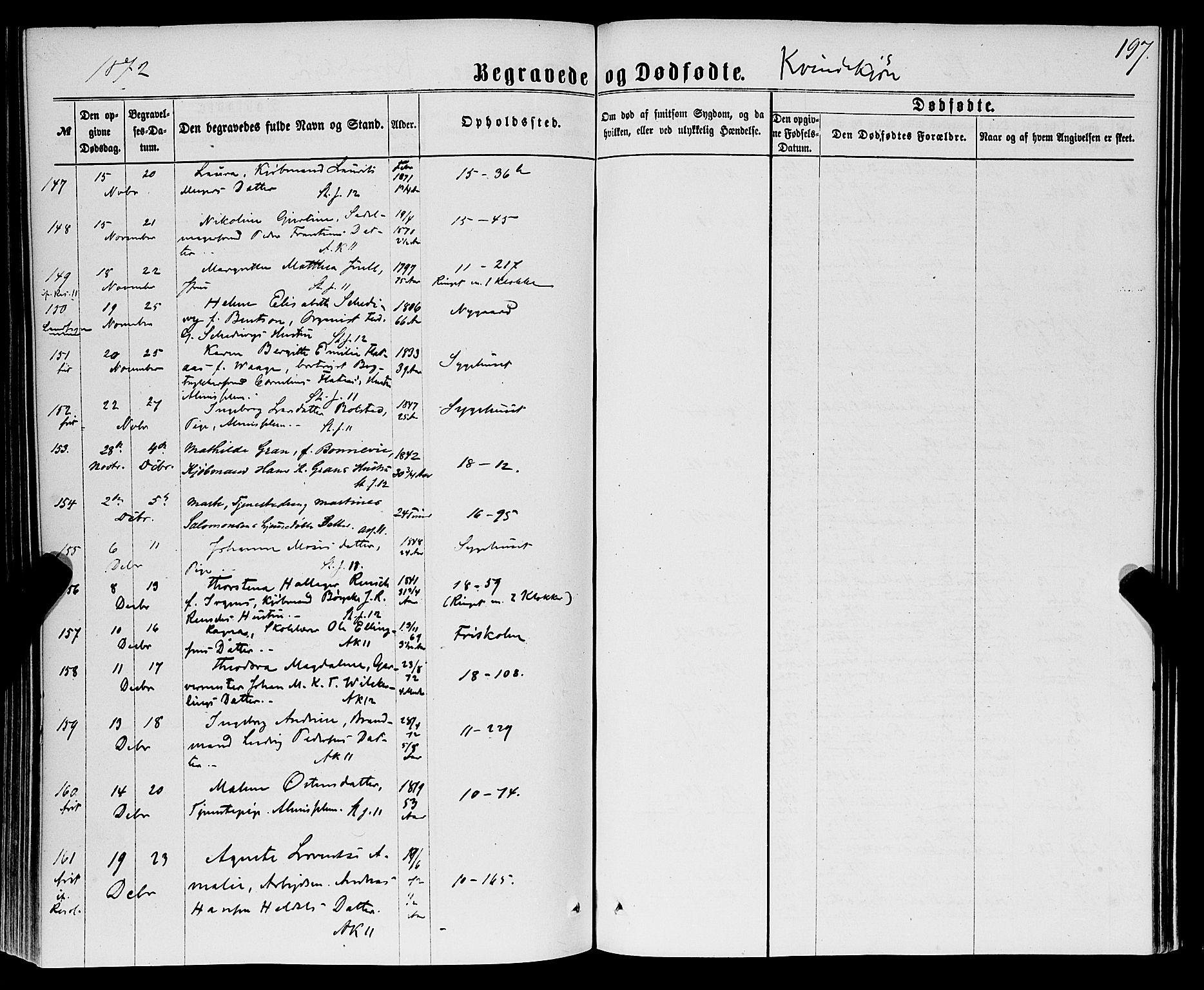 Domkirken sokneprestembete, SAB/A-74801/H/Haa/L0042: Parish register (official) no. E 3, 1863-1876, p. 197