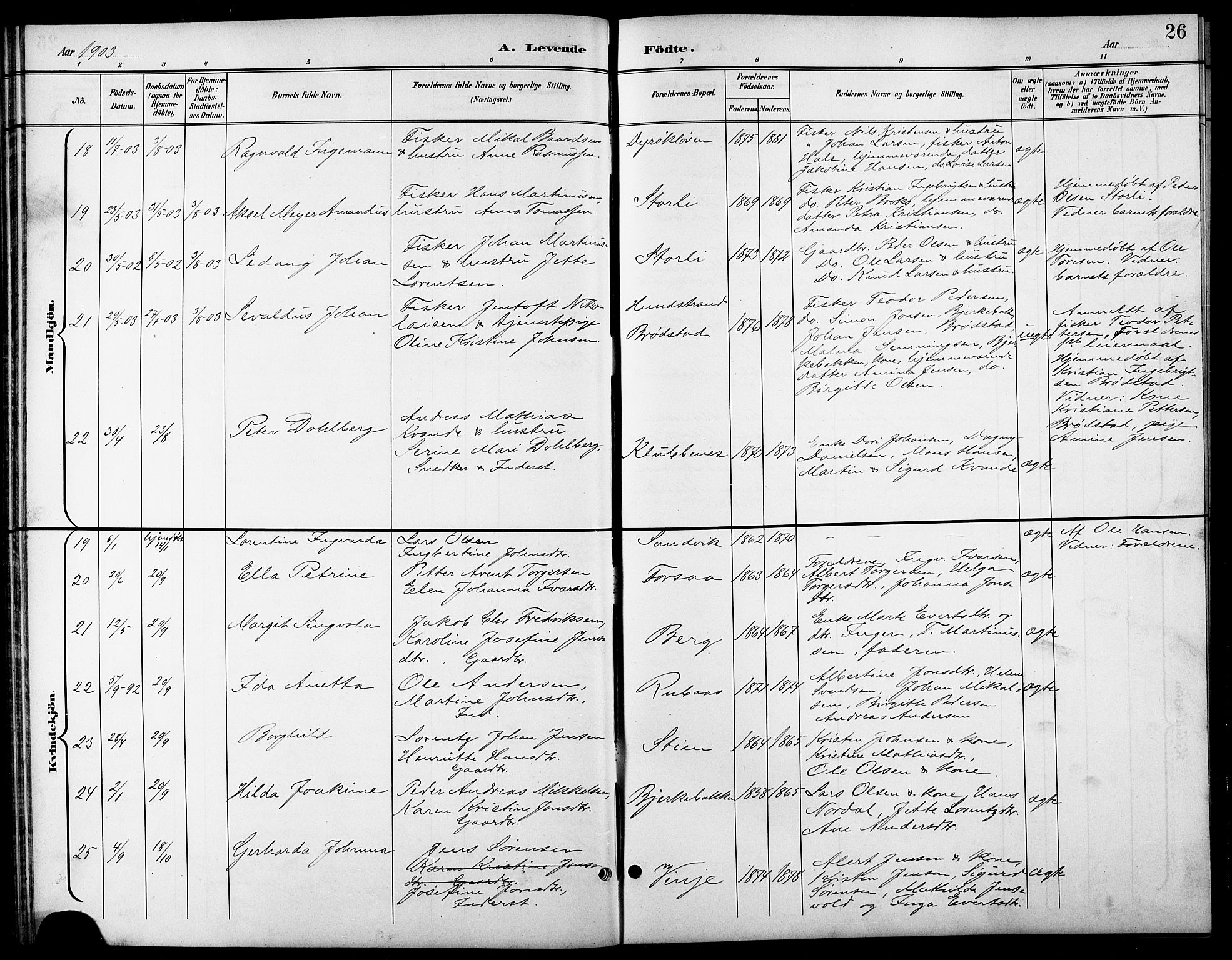 Tranøy sokneprestkontor, AV/SATØ-S-1313/I/Ia/Iab/L0014klokker: Parish register (copy) no. 14, 1896-1918, p. 26