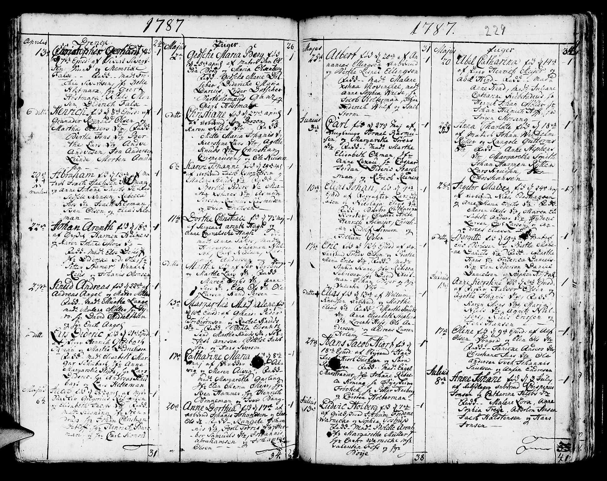 Korskirken sokneprestembete, SAB/A-76101/H/Haa/L0005: Parish register (official) no. A 5, 1751-1789, p. 229