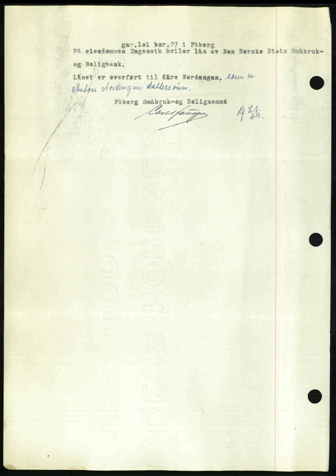 Sør-Gudbrandsdal tingrett, SAH/TING-004/H/Hb/Hbd/L0022: Mortgage book no. A22, 1948-1948, Diary no: : 1244/1948