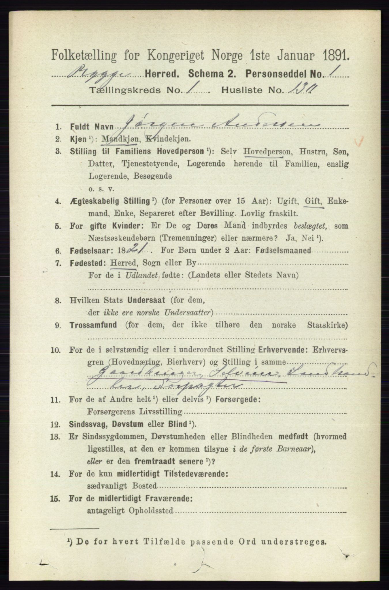 RA, 1891 census for 0136 Rygge, 1891, p. 895