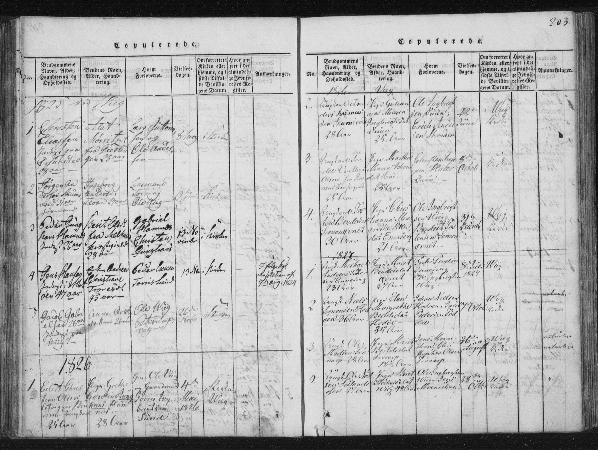 Ministerialprotokoller, klokkerbøker og fødselsregistre - Nord-Trøndelag, SAT/A-1458/773/L0609: Parish register (official) no. 773A03 /2, 1815-1830, p. 203