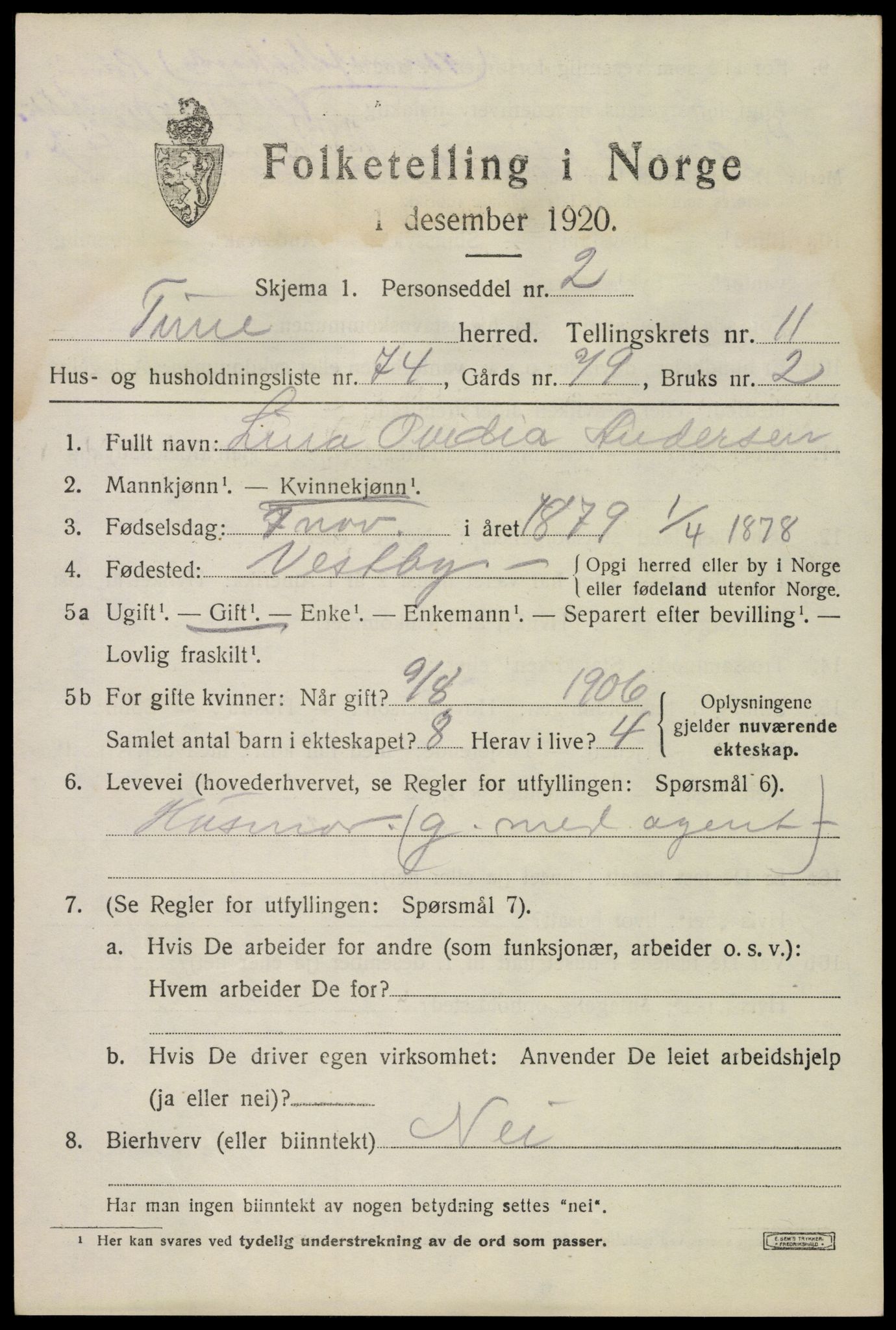 SAO, 1920 census for Tune, 1920, p. 14940