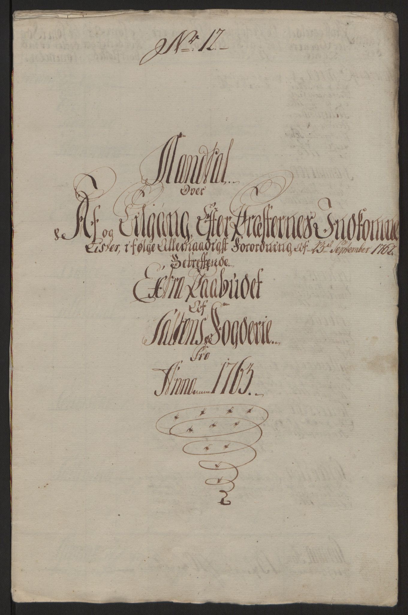 Rentekammeret inntil 1814, Reviderte regnskaper, Fogderegnskap, RA/EA-4092/R66/L4670: Ekstraskatten Salten, 1762-1764, p. 150