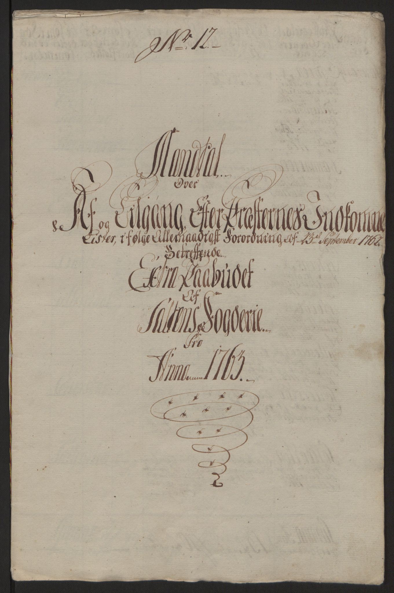 Rentekammeret inntil 1814, Reviderte regnskaper, Fogderegnskap, AV/RA-EA-4092/R66/L4670: Ekstraskatten Salten, 1762-1764, p. 150