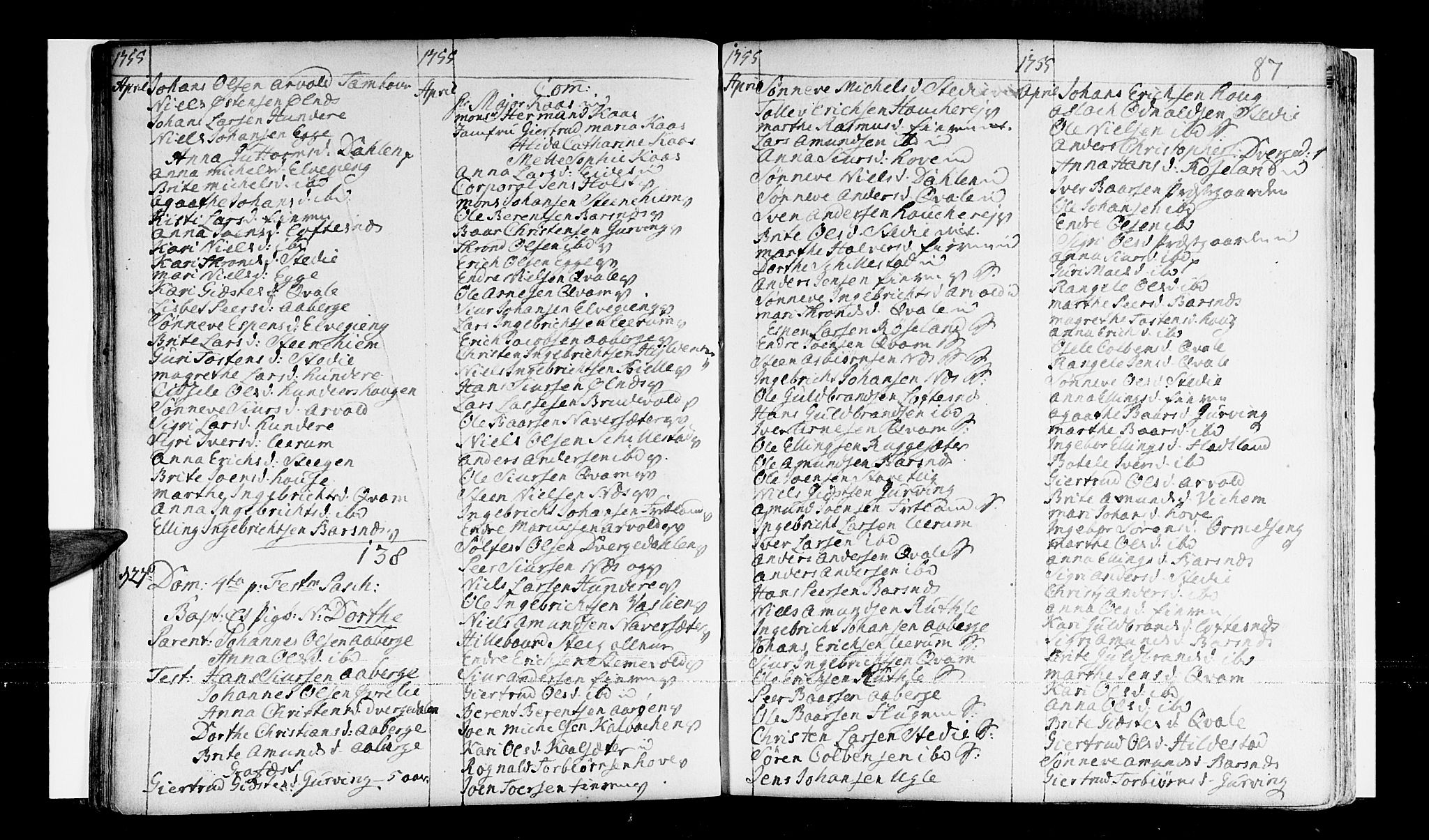 Sogndal sokneprestembete, AV/SAB-A-81301/H/Haa/Haaa/L0003: Parish register (official) no. A 3, 1747-1768, p. 87