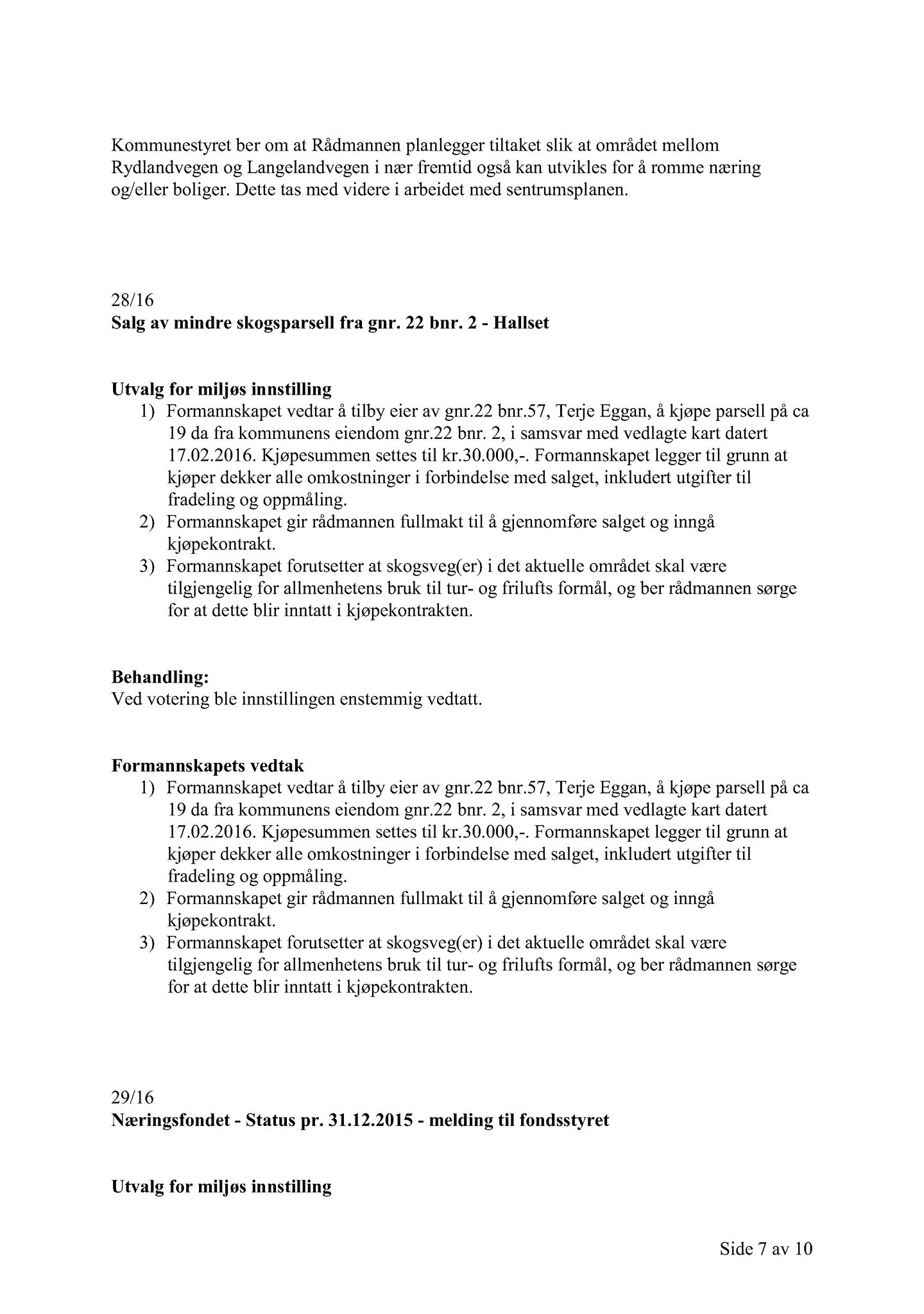 Klæbu Kommune, TRKO/KK/02-FS/L009: Formannsskapet - Møtedokumenter, 2016, p. 983