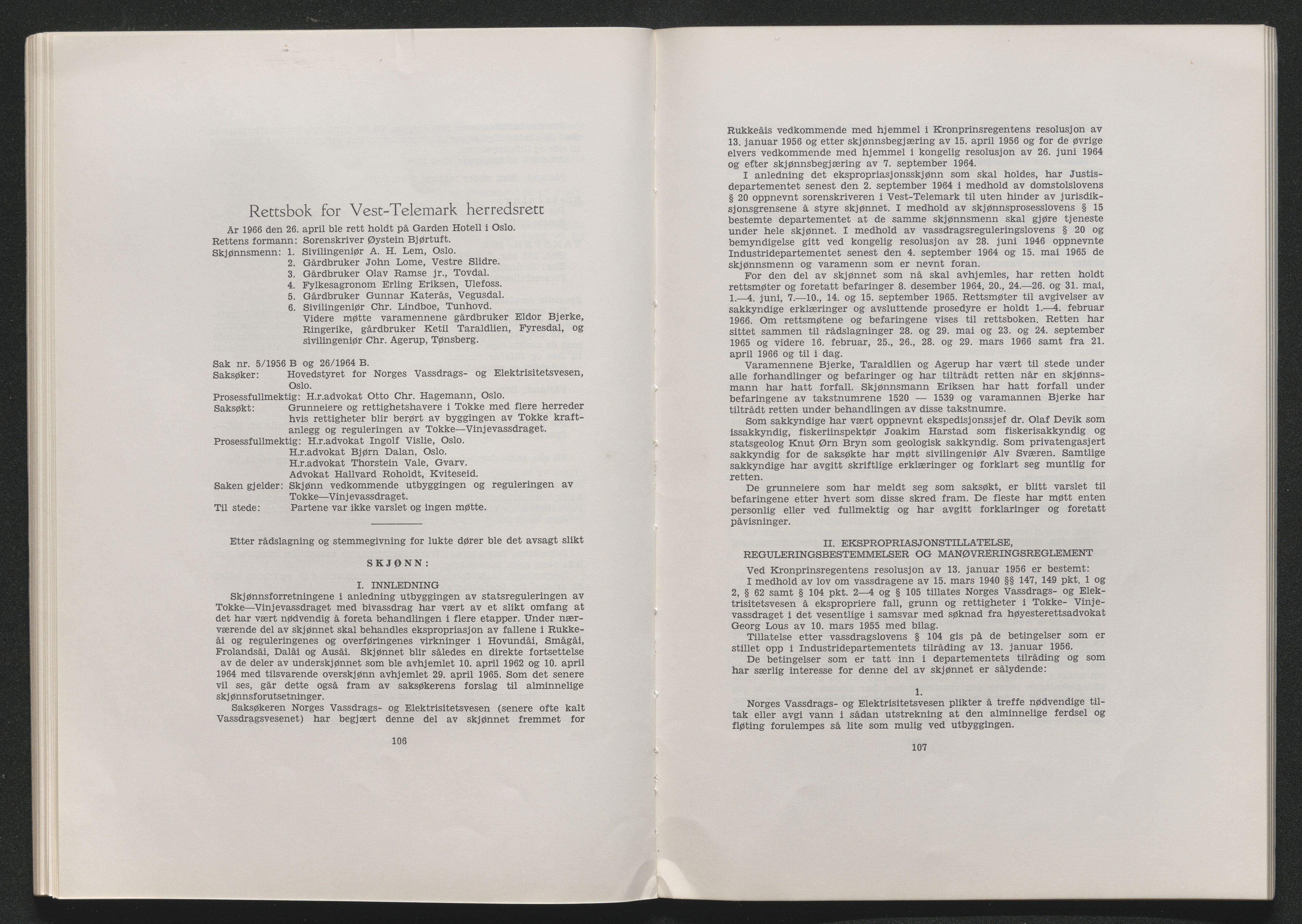 Vest-Telemark sorenskriveri, AV/SAKO-A-134/F/Fo/Foc/L0002: Tokke og Vinjevassdraget rettsbøker, 1964-1973, p. 285