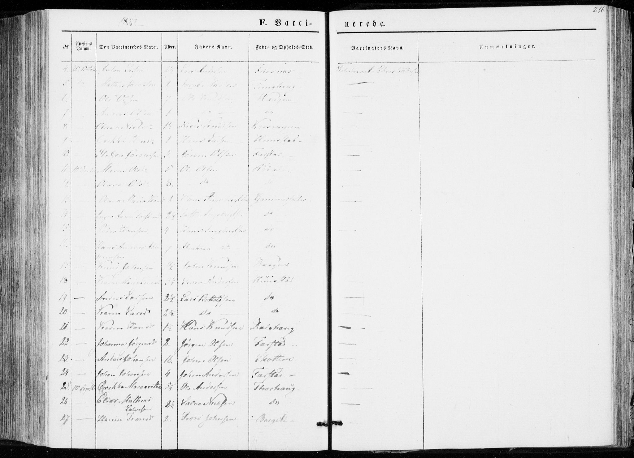 Ministerialprotokoller, klokkerbøker og fødselsregistre - Møre og Romsdal, AV/SAT-A-1454/566/L0767: Parish register (official) no. 566A06, 1852-1868, p. 236