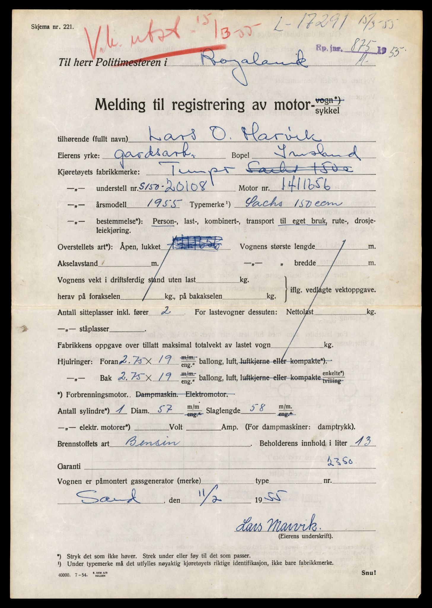 Møre og Romsdal vegkontor - Ålesund trafikkstasjon, SAT/A-4099/F/Fe/L0042: Registreringskort for kjøretøy T 13906 - T 14079, 1927-1998, p. 382