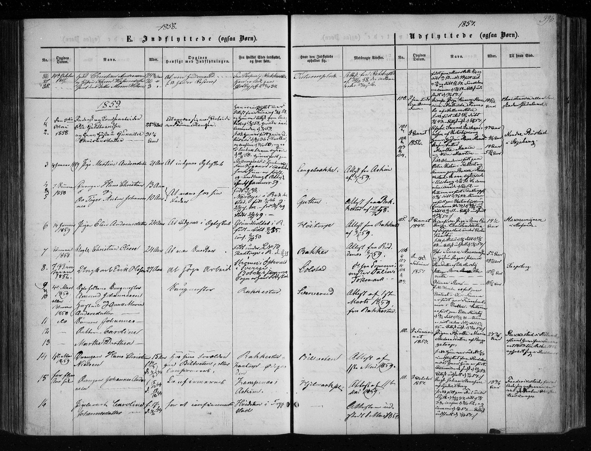 Eidsberg prestekontor Kirkebøker, SAO/A-10905/F/Fa/L0010.b: Parish register (official) no. I 10B, 1857-1866, p. 396