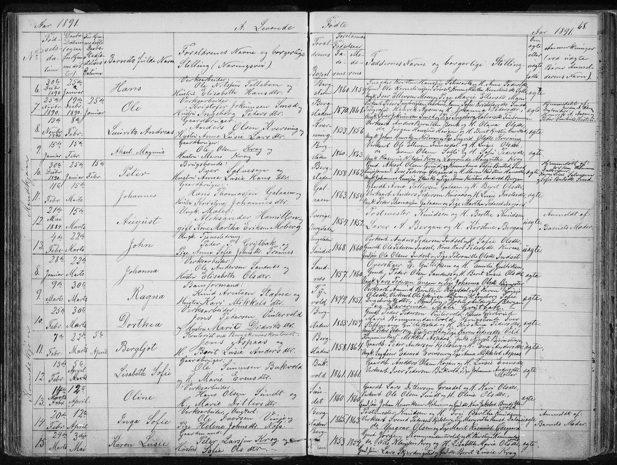 Ministerialprotokoller, klokkerbøker og fødselsregistre - Sør-Trøndelag, AV/SAT-A-1456/681/L0940: Parish register (copy) no. 681C04, 1880-1895, p. 68