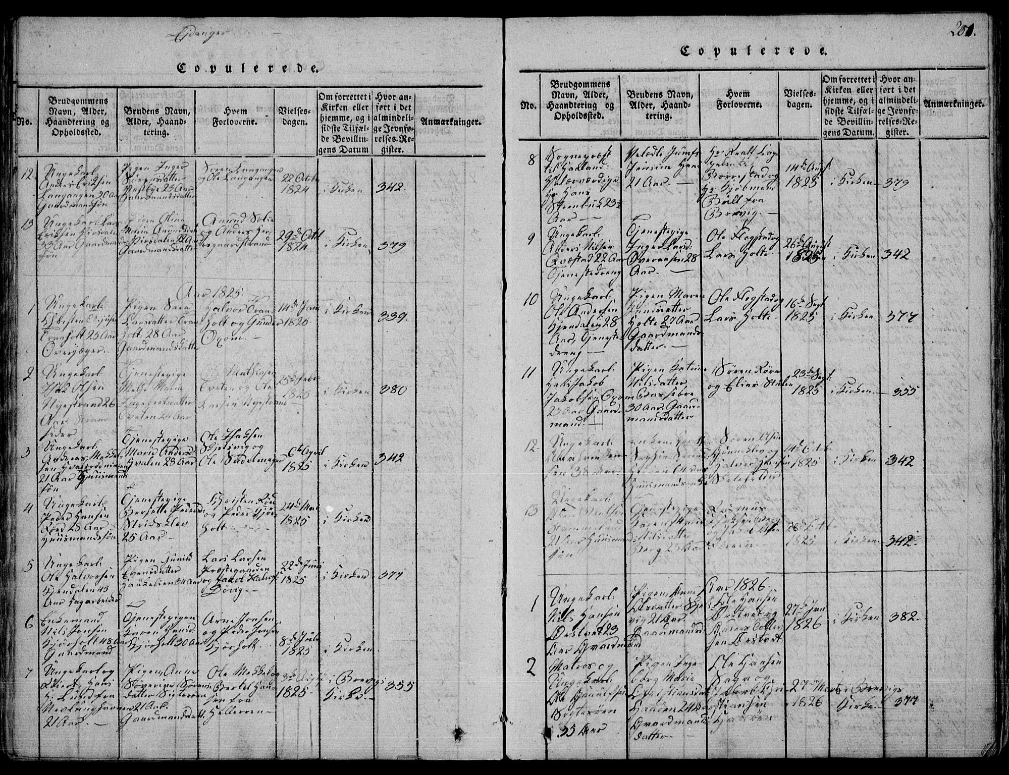Eidanger kirkebøker, SAKO/A-261/F/Fa/L0007: Parish register (official) no. 7, 1814-1831, p. 201