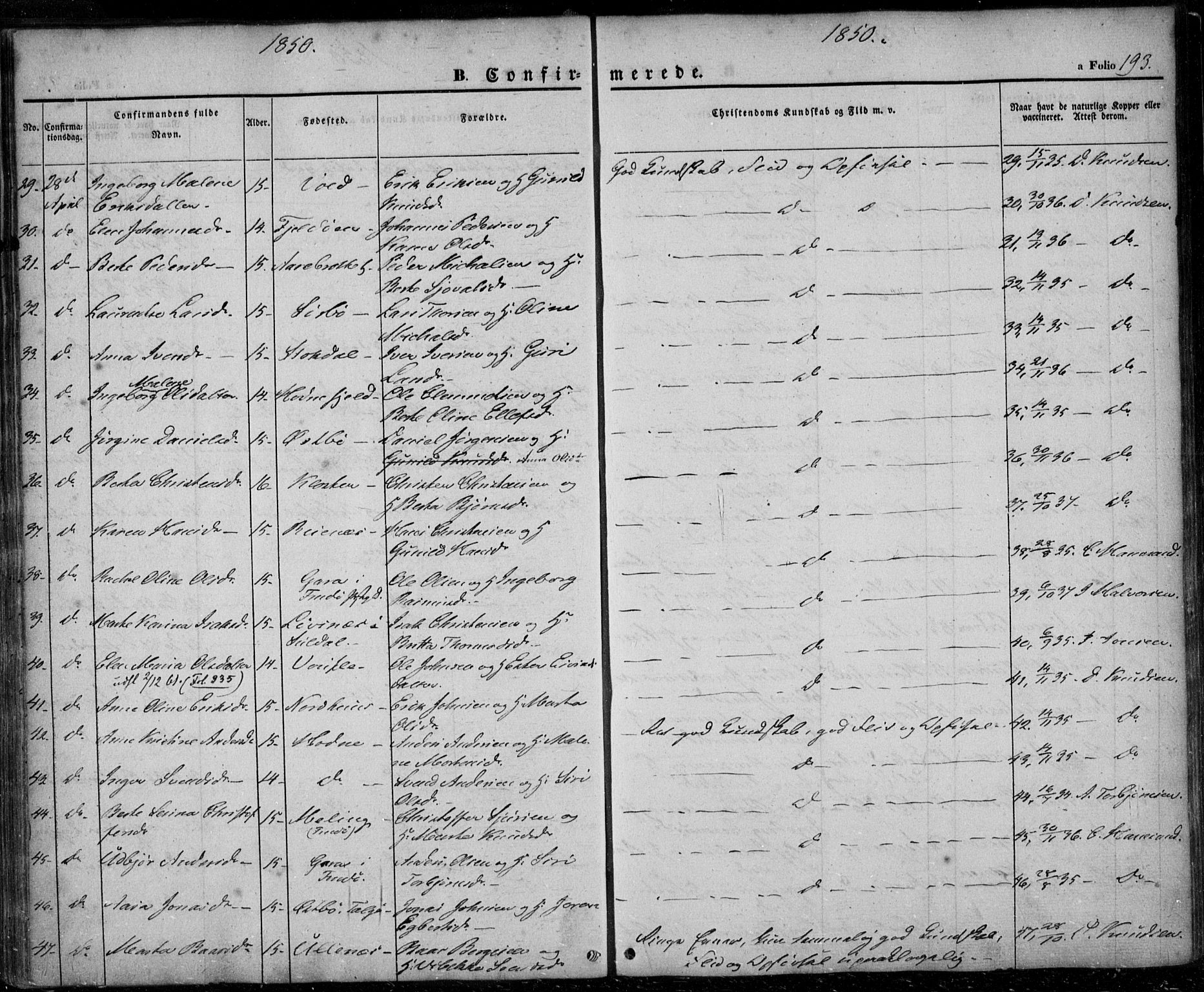 Rennesøy sokneprestkontor, AV/SAST-A -101827/H/Ha/Haa/L0005: Parish register (official) no. A 5, 1838-1859, p. 193