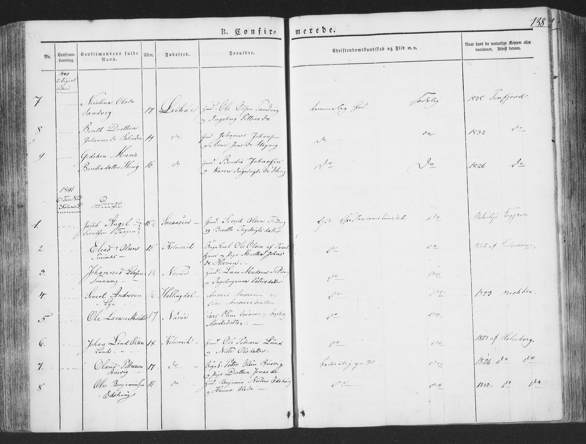 Ministerialprotokoller, klokkerbøker og fødselsregistre - Nord-Trøndelag, SAT/A-1458/780/L0639: Parish register (official) no. 780A04, 1830-1844, p. 138