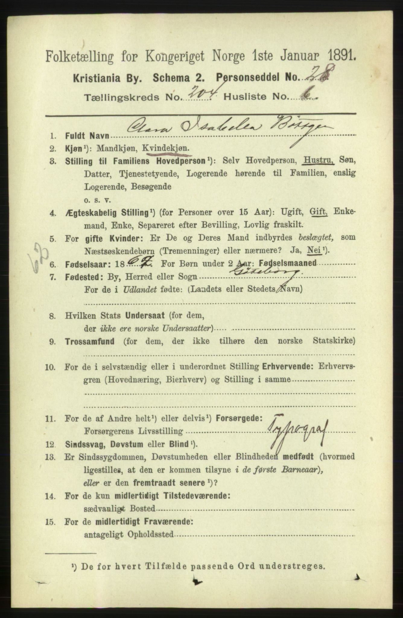 RA, 1891 census for 0301 Kristiania, 1891, p. 123321