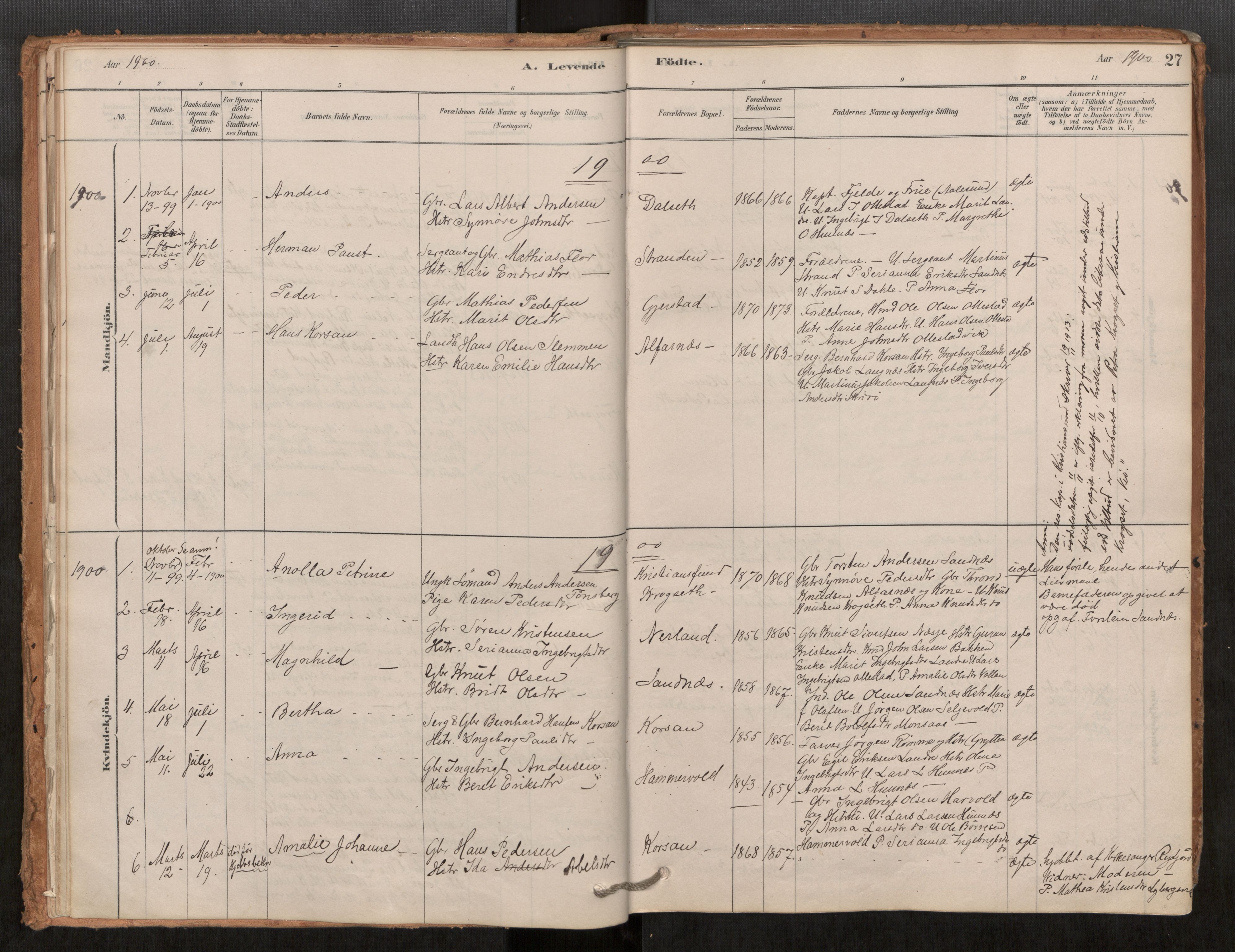 Ministerialprotokoller, klokkerbøker og fødselsregistre - Møre og Romsdal, AV/SAT-A-1454/548/L0615: Parish register (official) no. 548A02, 1878-1906, p. 27