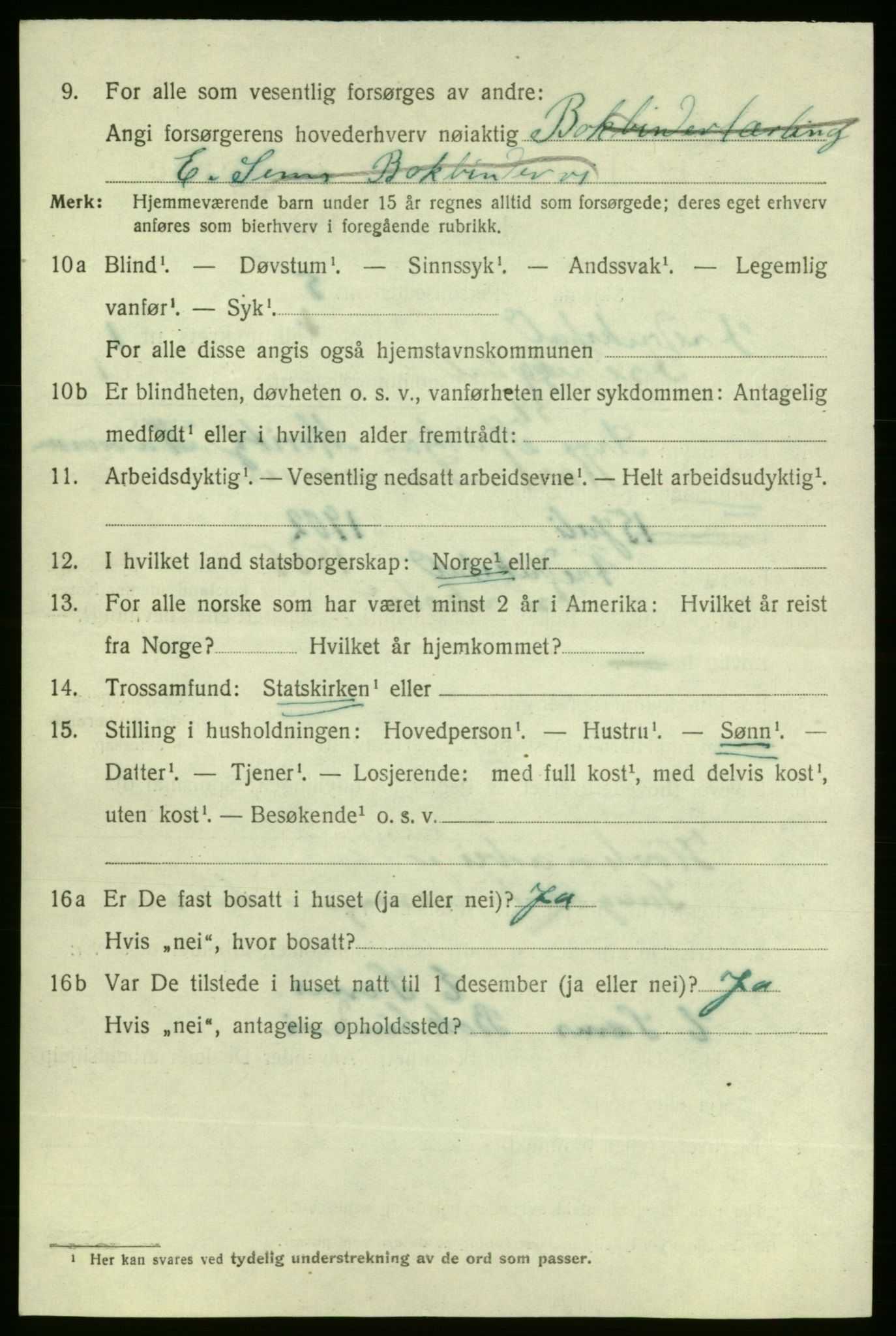 SAO, 1920 census for Fredrikshald, 1920, p. 8854