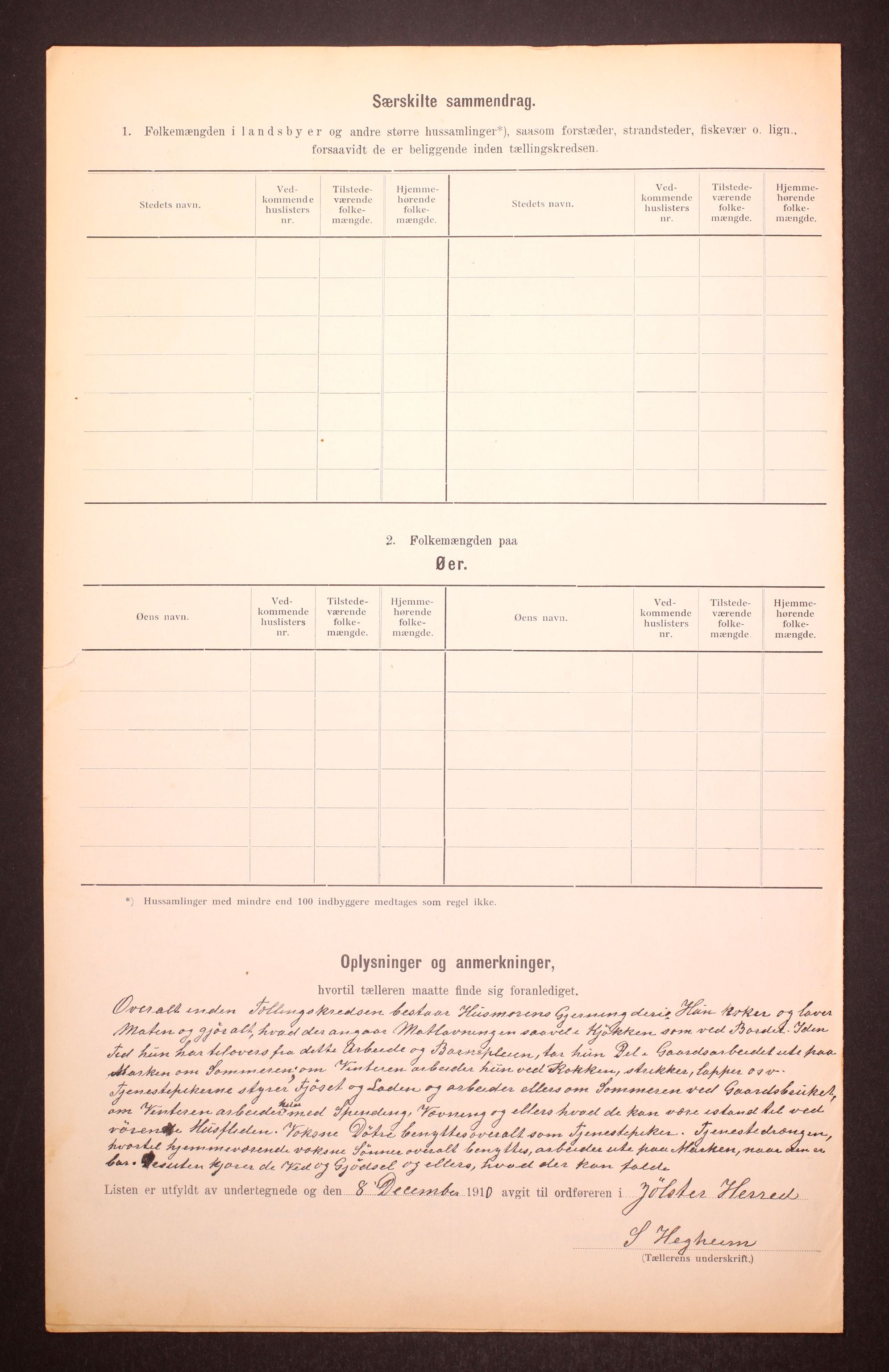 RA, 1910 census for Jølster, 1910, p. 9