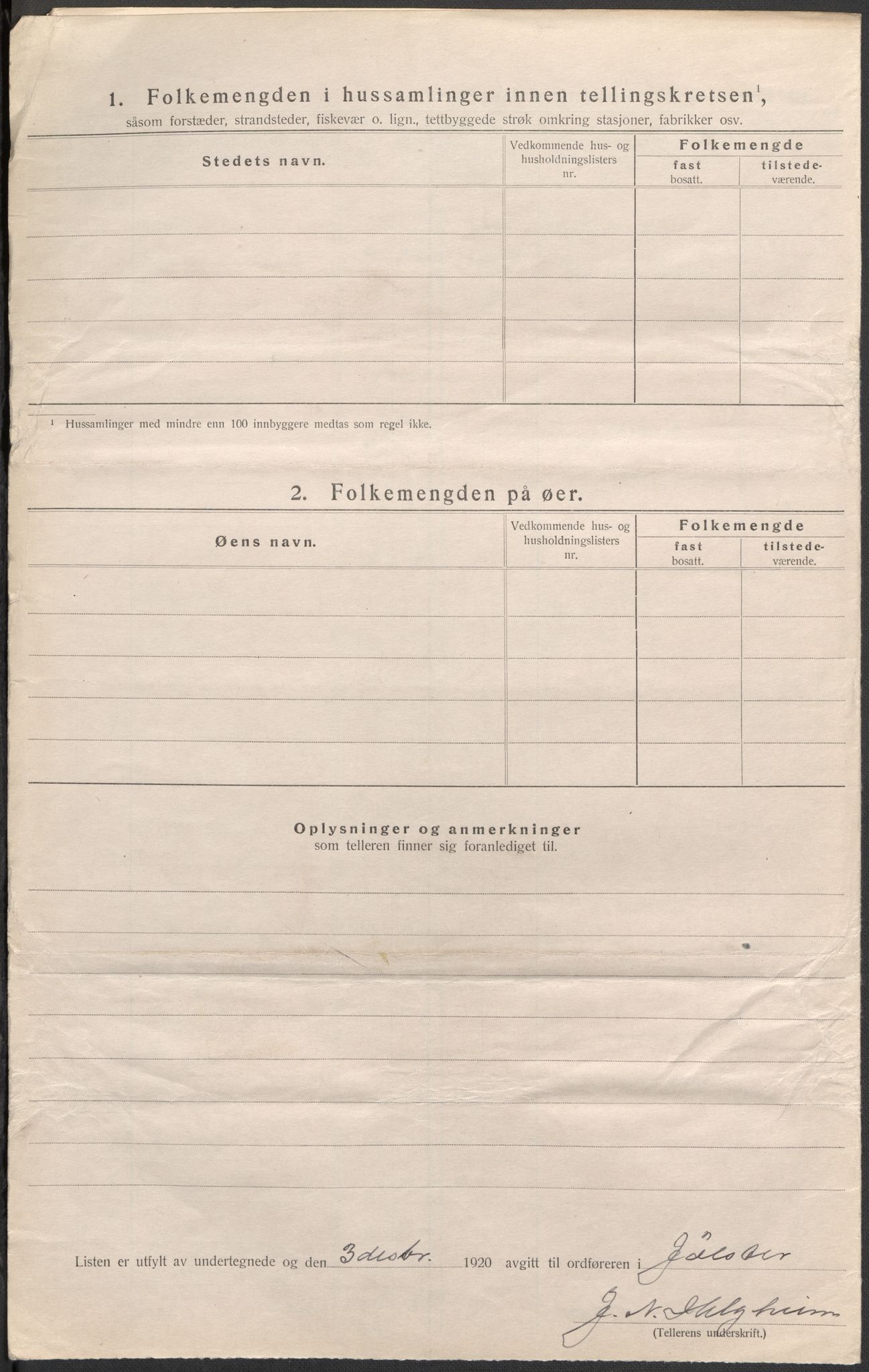 SAB, 1920 census for Jølster, 1920, p. 14