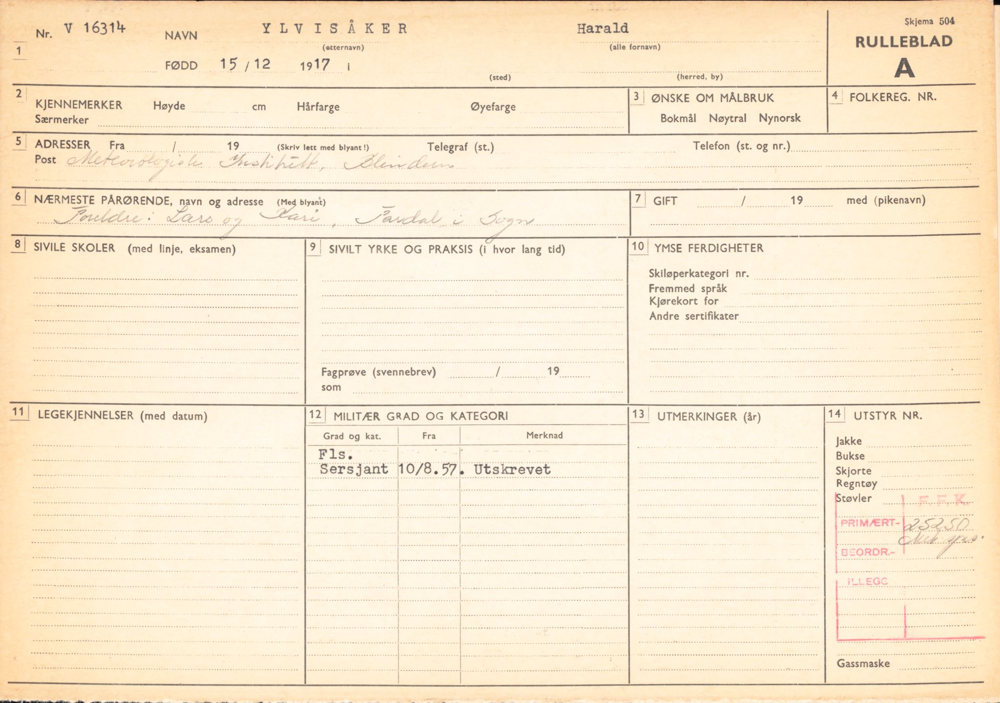 Forsvaret, Forsvarets overkommando/Luftforsvarsstaben, AV/RA-RAFA-4079/P/Pa/L0052: Personellpapirer, 1917, p. 546