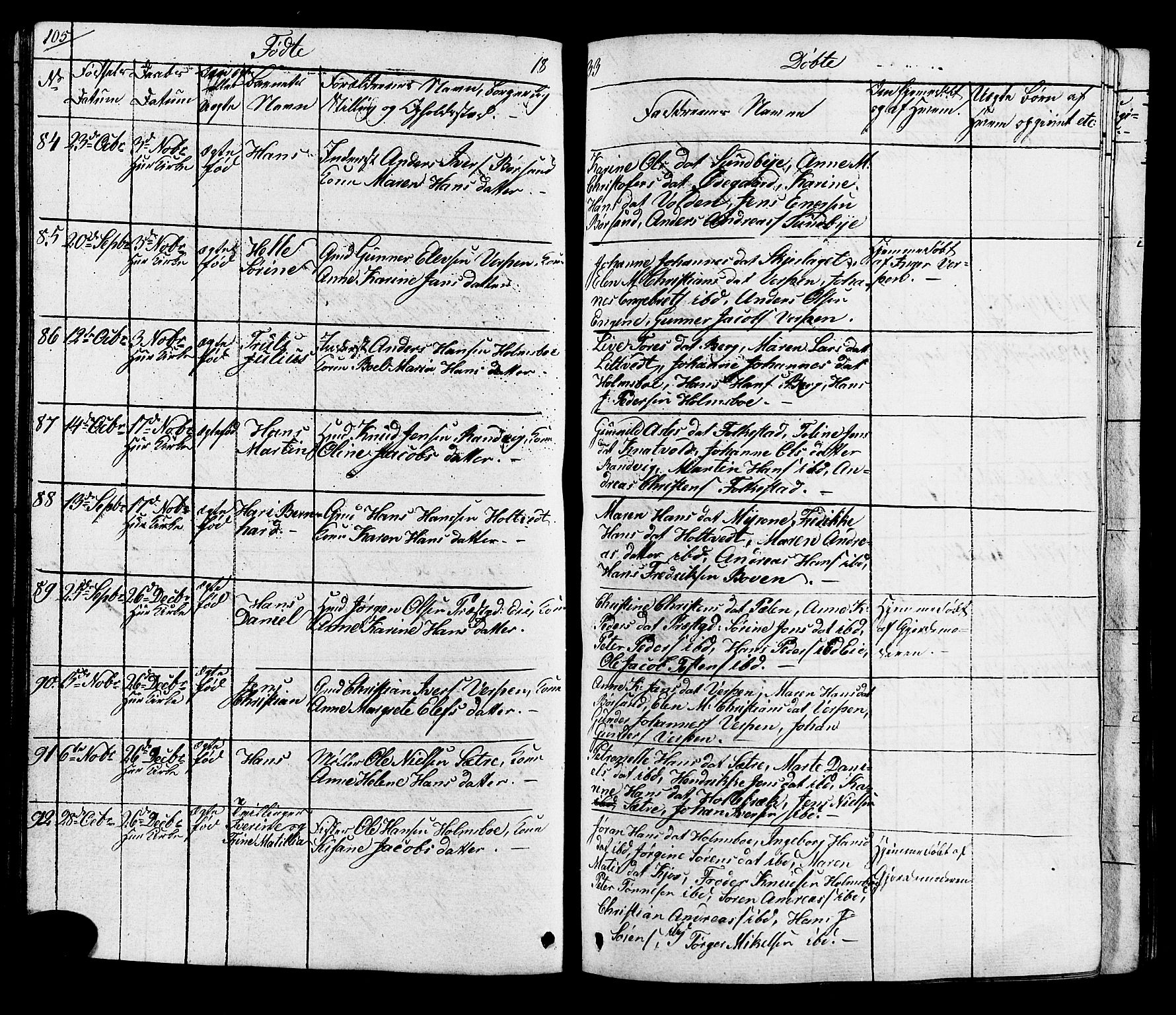 Hurum kirkebøker, AV/SAKO-A-229/G/Ga/L0002: Parish register (copy) no. I 2, 1827-1857, p. 105