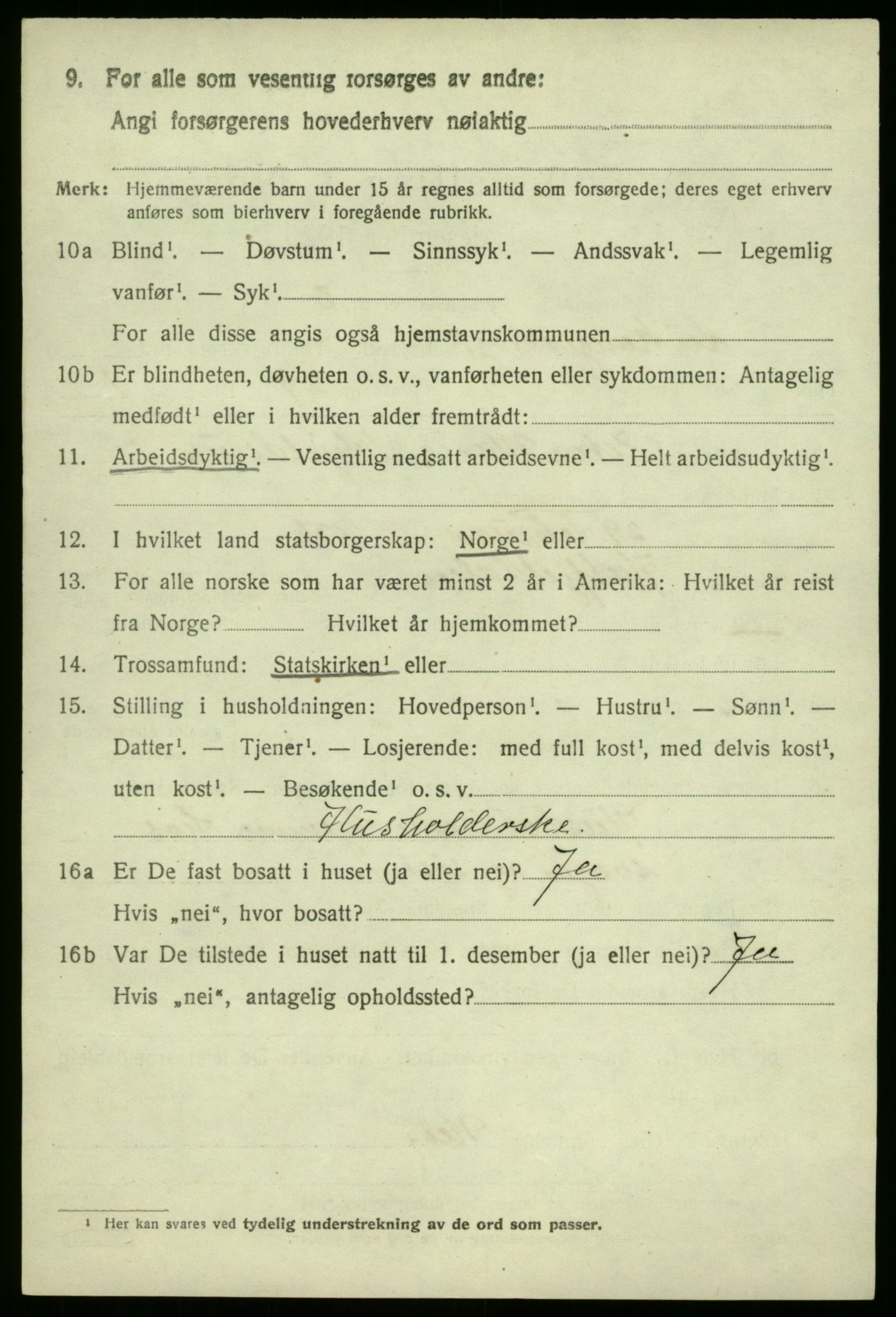 SAB, 1920 census for Leikanger, 1920, p. 3589