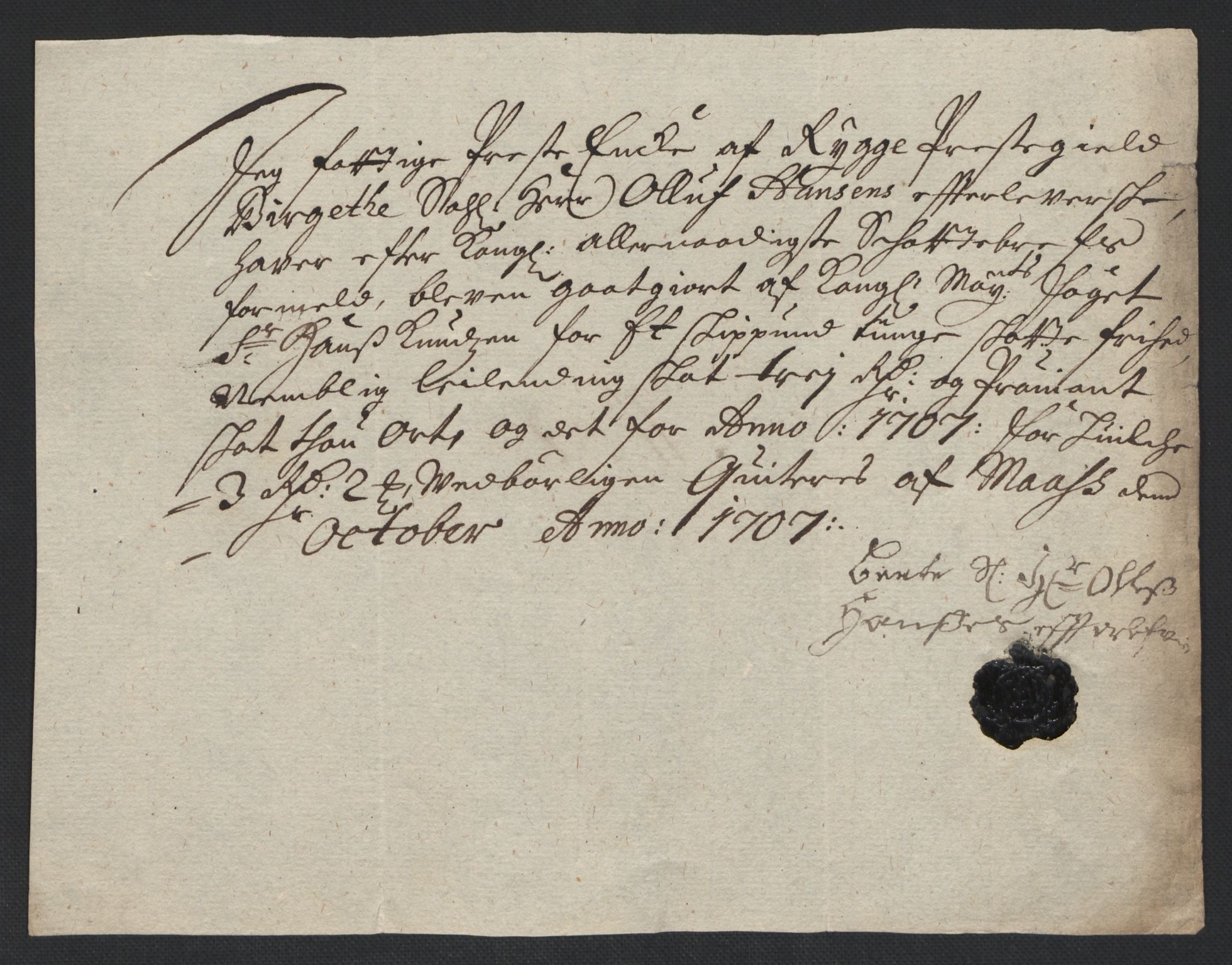 Rentekammeret inntil 1814, Reviderte regnskaper, Fogderegnskap, AV/RA-EA-4092/R04/L0134: Fogderegnskap Moss, Onsøy, Tune, Veme og Åbygge, 1707-1708, p. 186