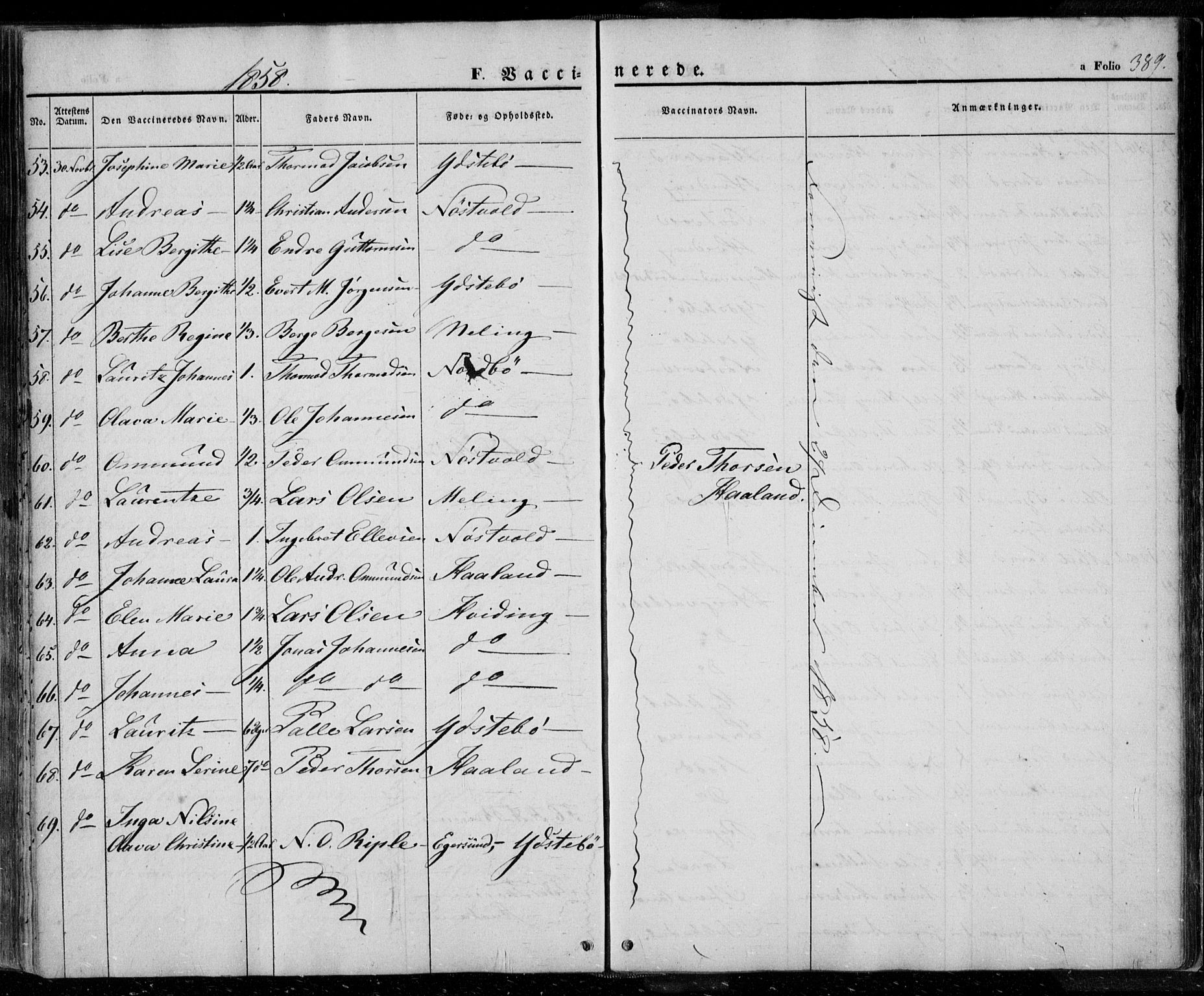 Rennesøy sokneprestkontor, AV/SAST-A -101827/H/Ha/Haa/L0005: Parish register (official) no. A 5, 1838-1859, p. 389