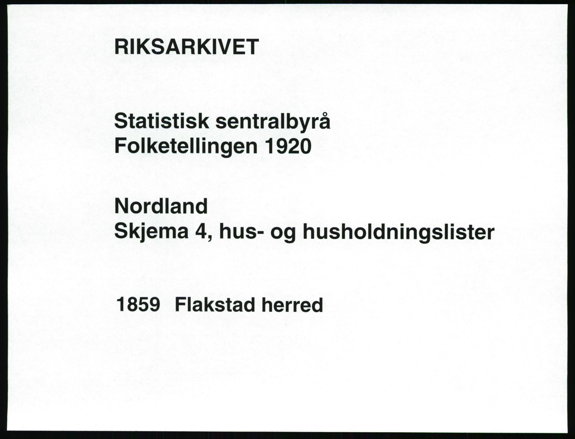 SAT, 1920 census for Flakstad, 1920, p. 23