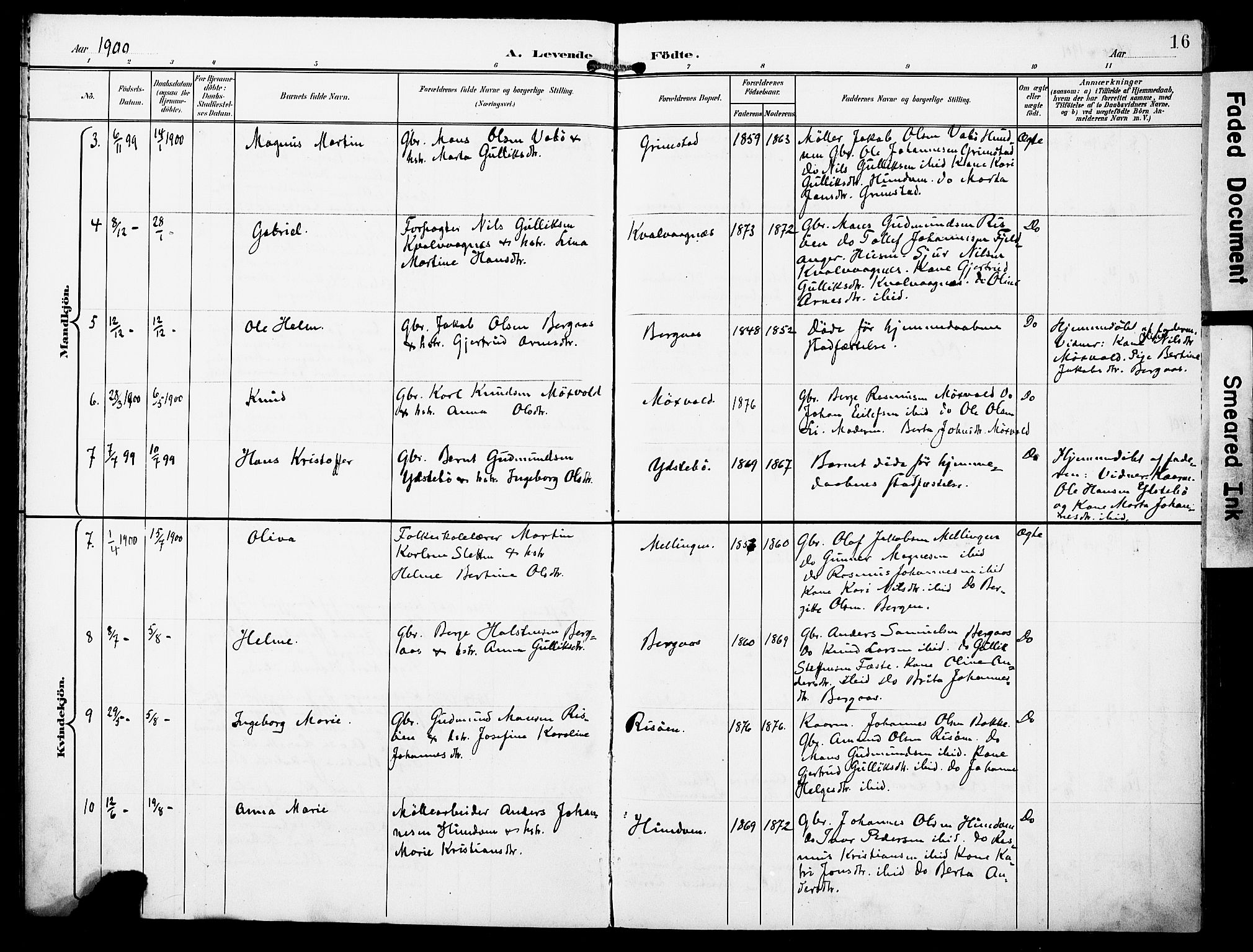 Lindås Sokneprestembete, AV/SAB-A-76701/H/Haa/Haae/L0002: Parish register (official) no. E 2, 1897-1912, p. 16