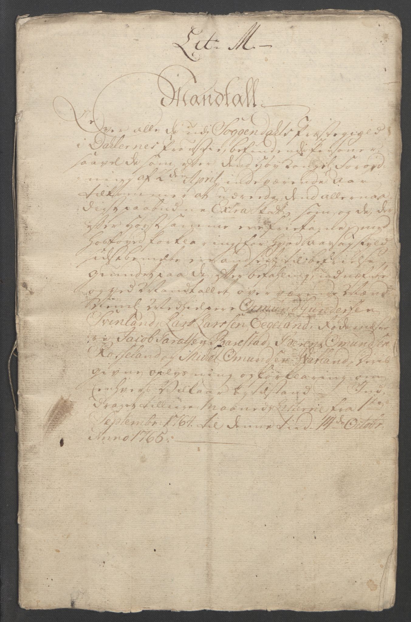 Rentekammeret inntil 1814, Reviderte regnskaper, Fogderegnskap, RA/EA-4092/R46/L2836: Ekstraskatten Jæren og Dalane, 1764-1766, p. 243