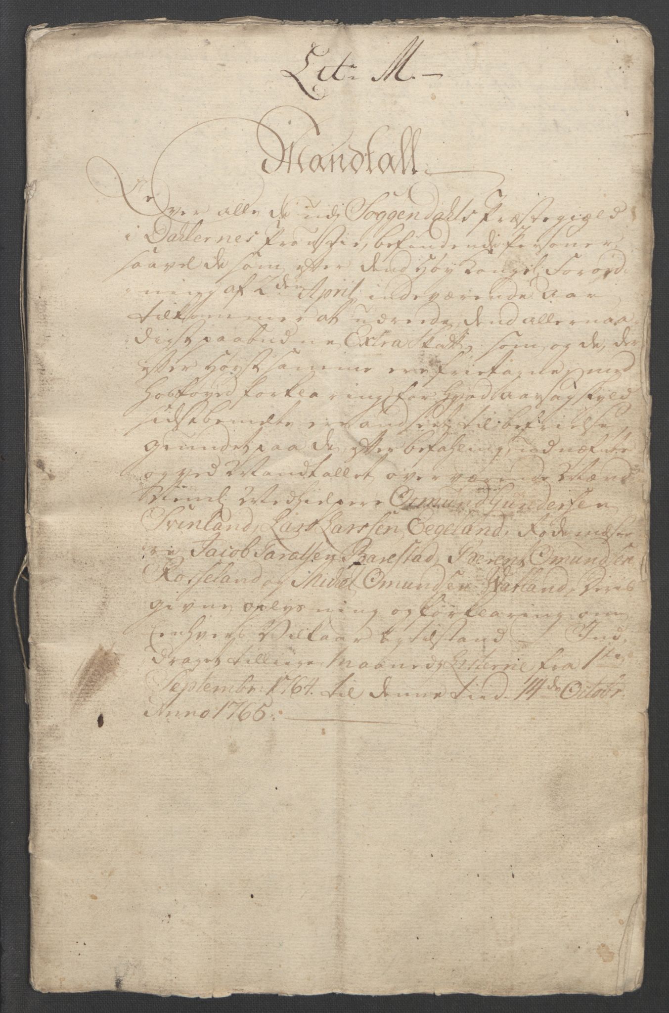 Rentekammeret inntil 1814, Reviderte regnskaper, Fogderegnskap, AV/RA-EA-4092/R46/L2836: Ekstraskatten Jæren og Dalane, 1764-1766, p. 243