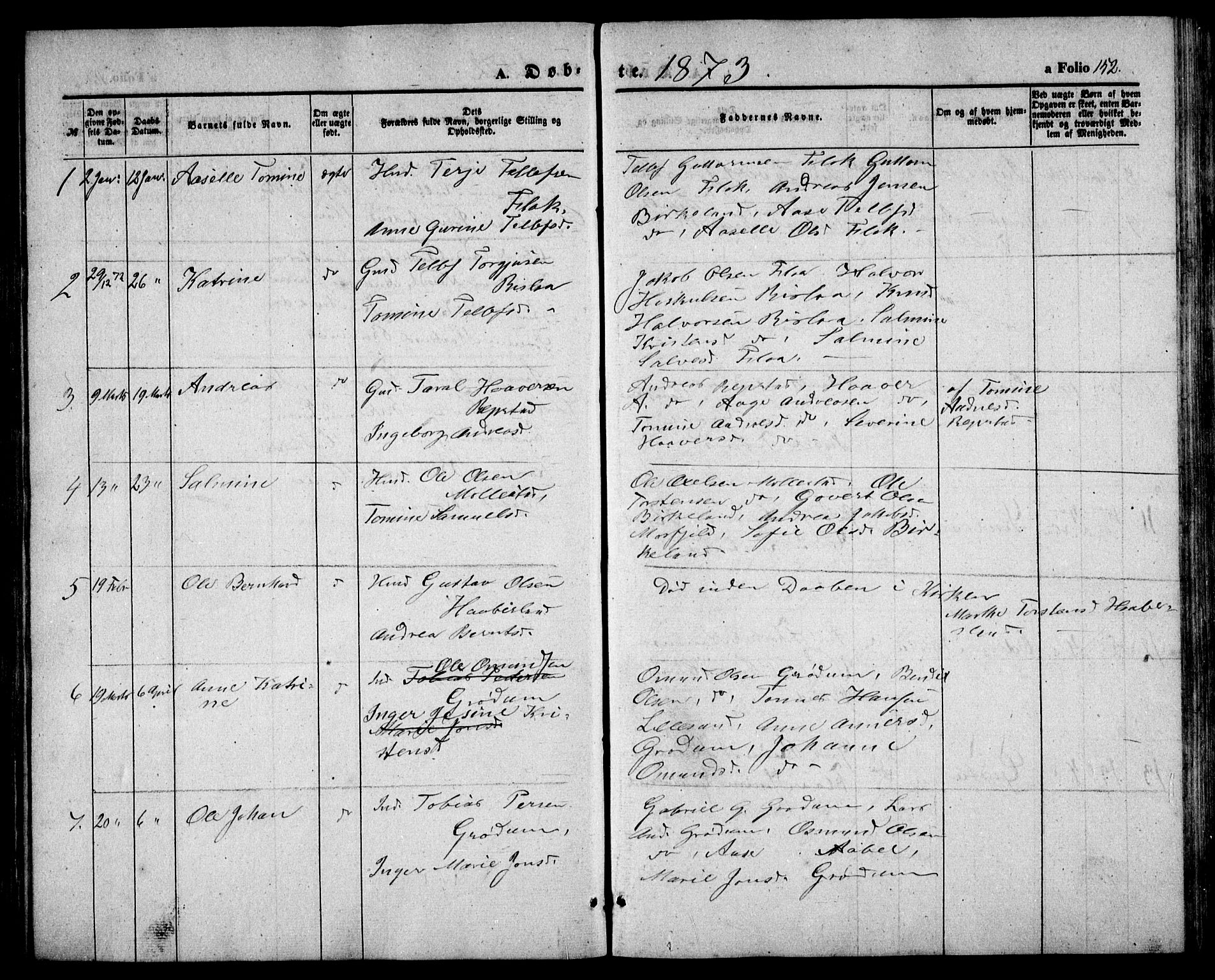 Birkenes sokneprestkontor, AV/SAK-1111-0004/F/Fb/L0002: Parish register (copy) no. B 2, 1849-1876, p. 152