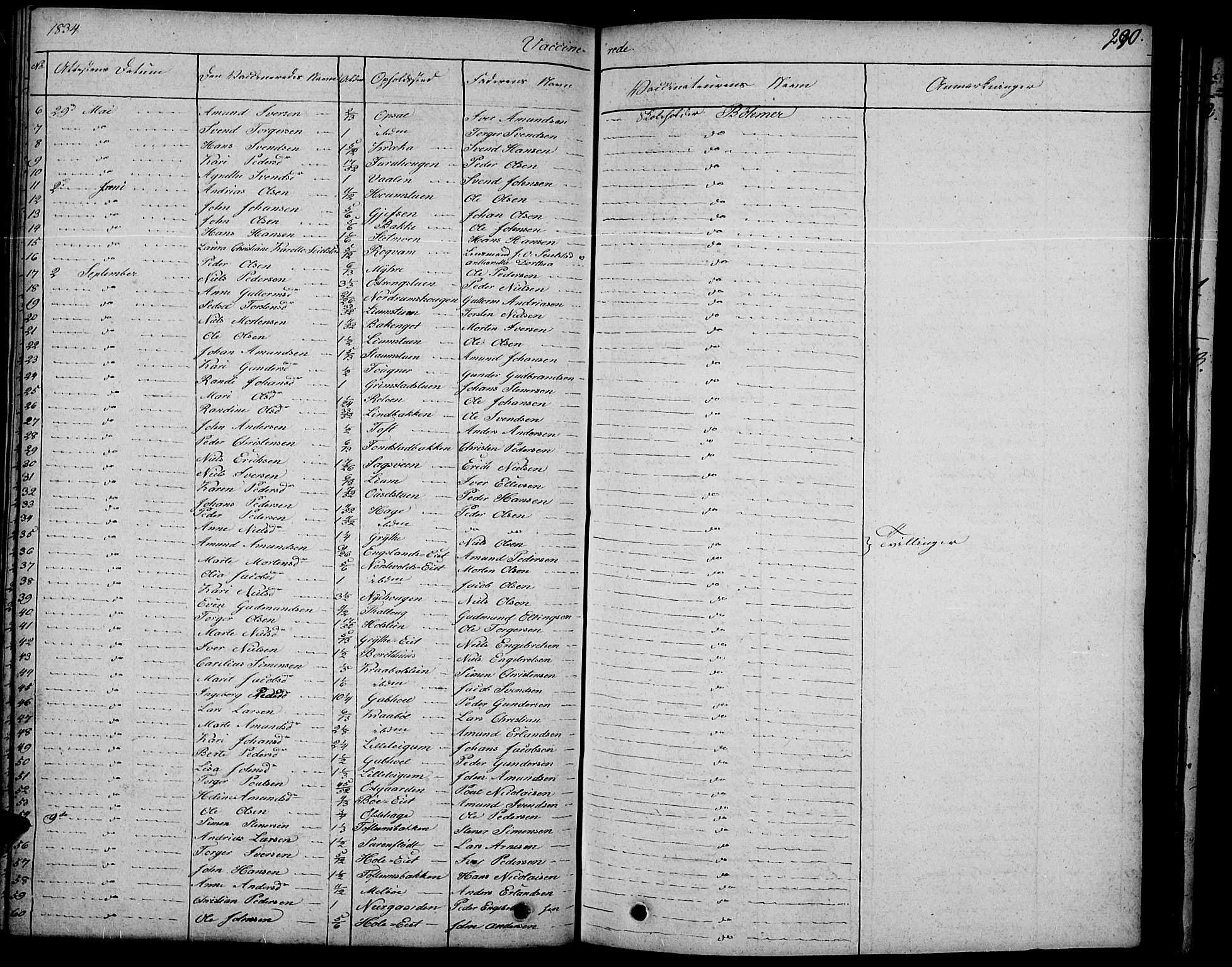 Gausdal prestekontor, SAH/PREST-090/H/Ha/Haa/L0006: Parish register (official) no. 6, 1830-1839, p. 290
