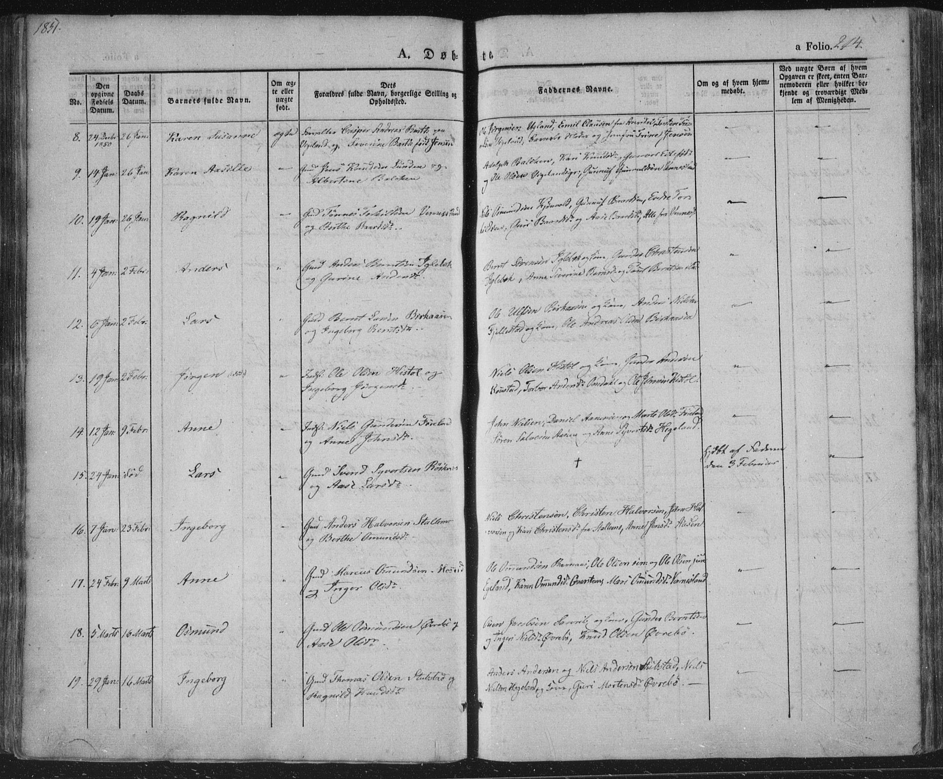 Vennesla sokneprestkontor, SAK/1111-0045/Fa/Fac/L0004: Parish register (official) no. A 4, 1834-1855, p. 214