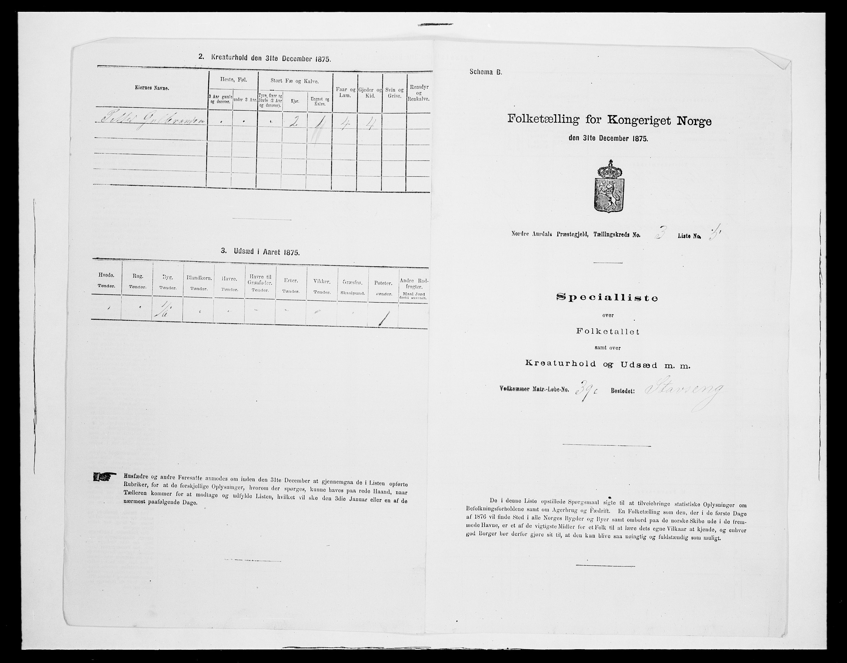 SAH, 1875 census for 0542P Nord-Aurdal, 1875, p. 463