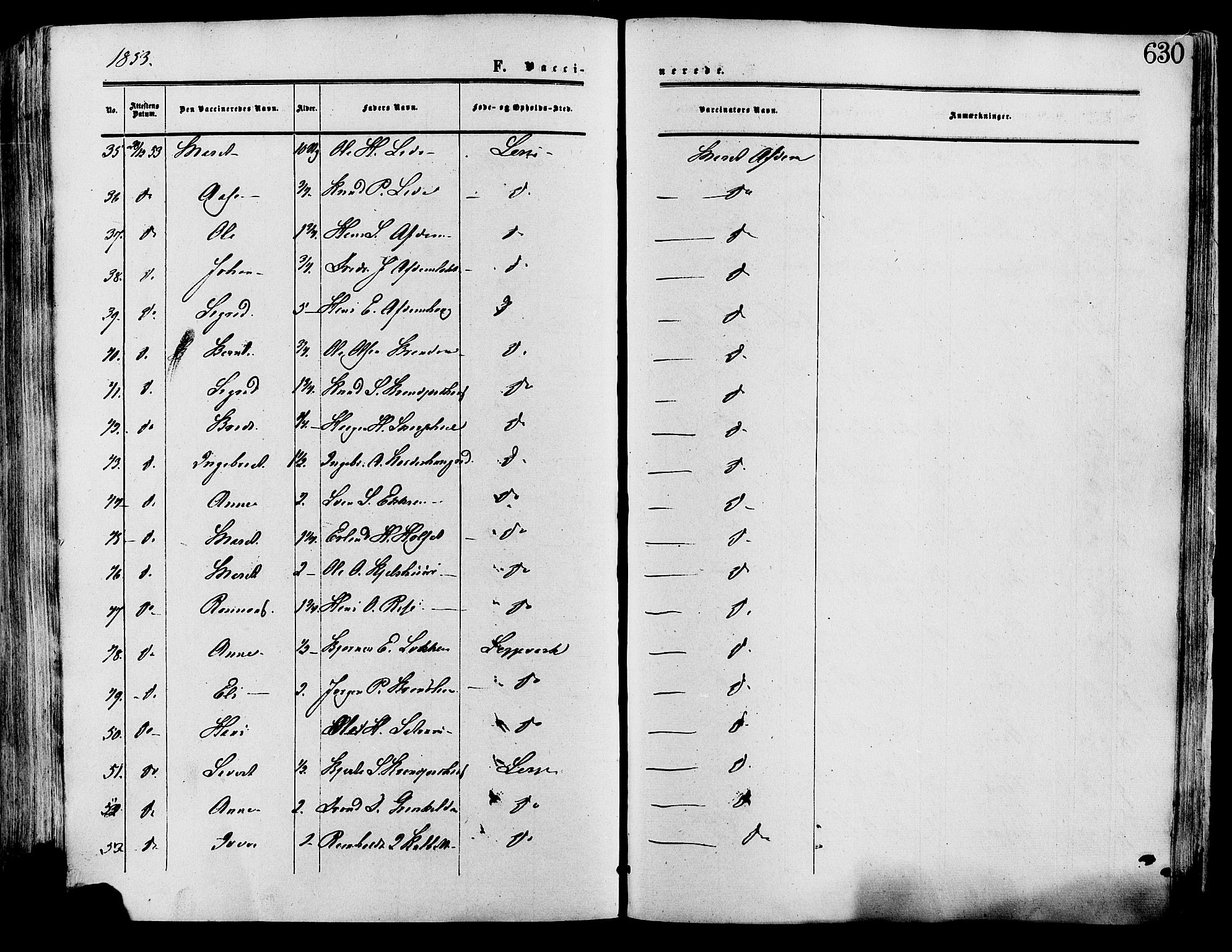 Lesja prestekontor, SAH/PREST-068/H/Ha/Haa/L0008: Parish register (official) no. 8, 1854-1880, p. 630