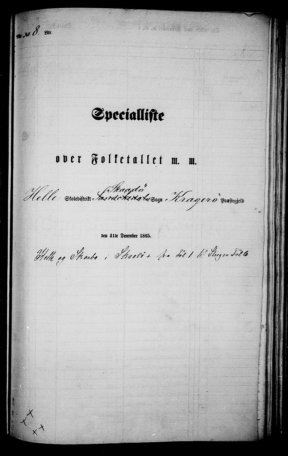 RA, 1865 census for Kragerø/Sannidal og Skåtøy, 1865, p. 147