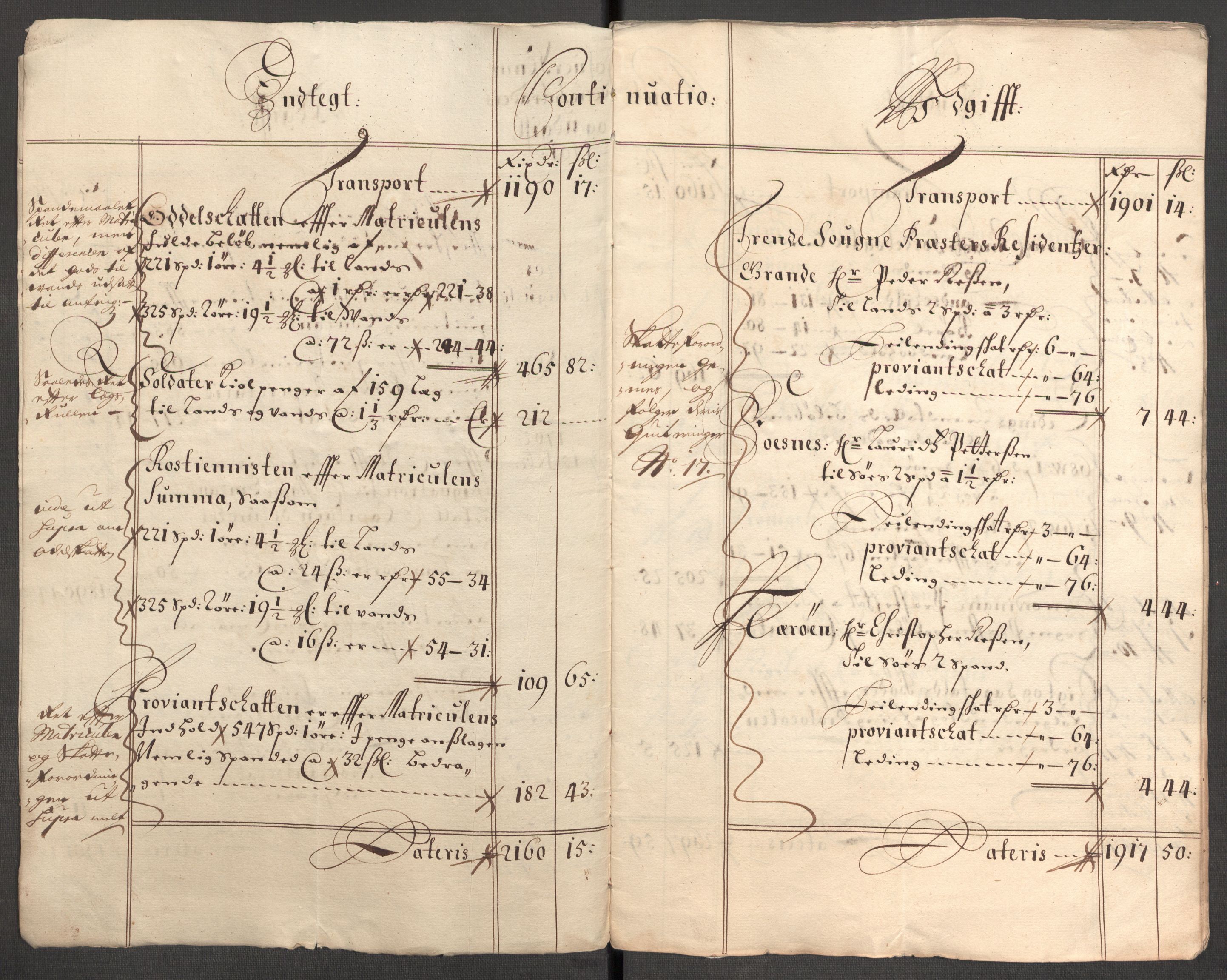 Rentekammeret inntil 1814, Reviderte regnskaper, Fogderegnskap, AV/RA-EA-4092/R64/L4427: Fogderegnskap Namdal, 1701-1702, p. 5