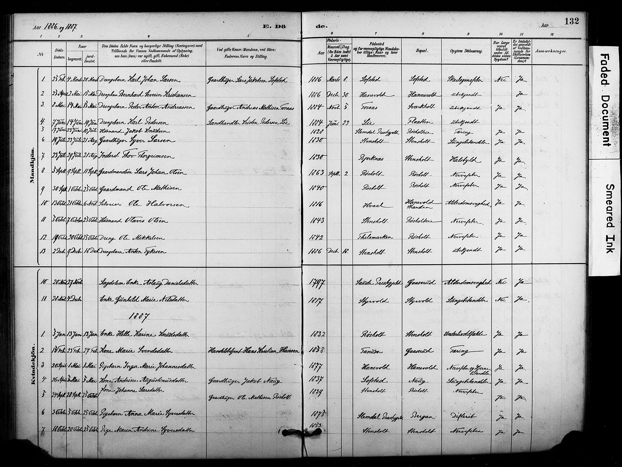 Lardal kirkebøker, SAKO/A-350/F/Fd/L0001: Parish register (official) no. IV 1, 1881-1907, p. 132