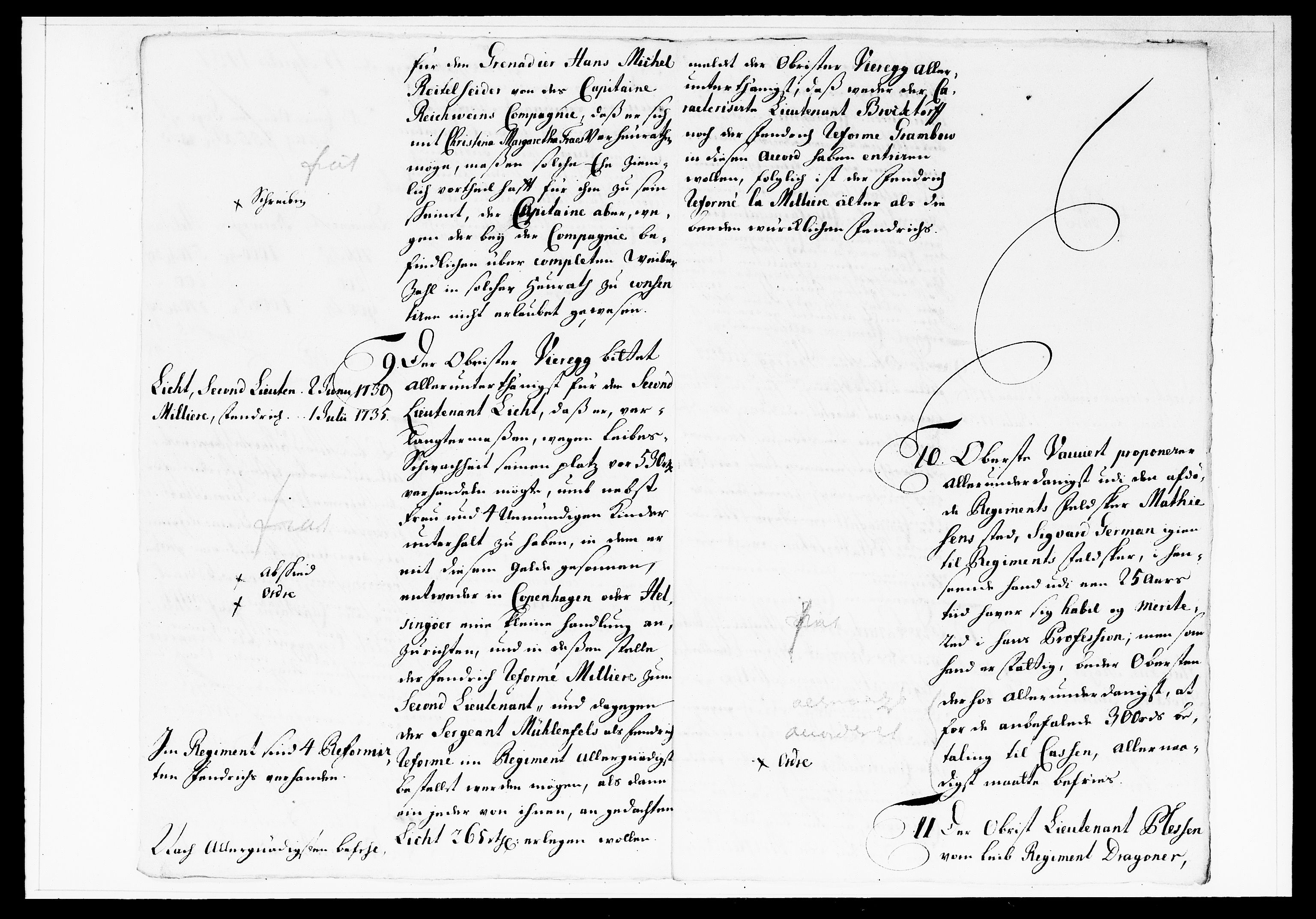 Krigskollegiet, Krigskancelliet, DRA/A-0006/-/1138-1142: Refererede sager, 1737, p. 136