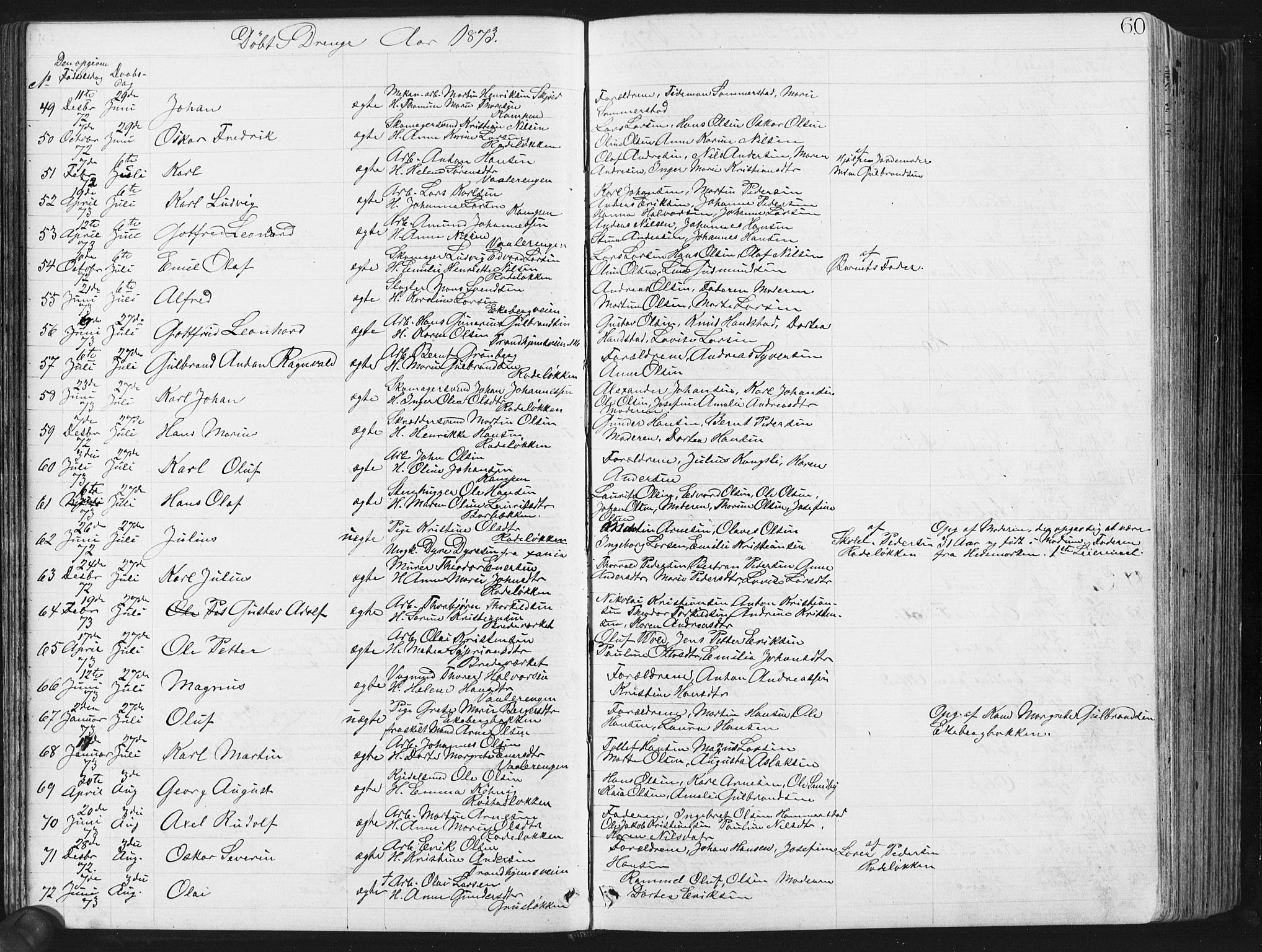 Østre Aker prestekontor Kirkebøker, AV/SAO-A-10840/G/Ga/L0003: Parish register (copy) no. I 3, 1868-1913, p. 60