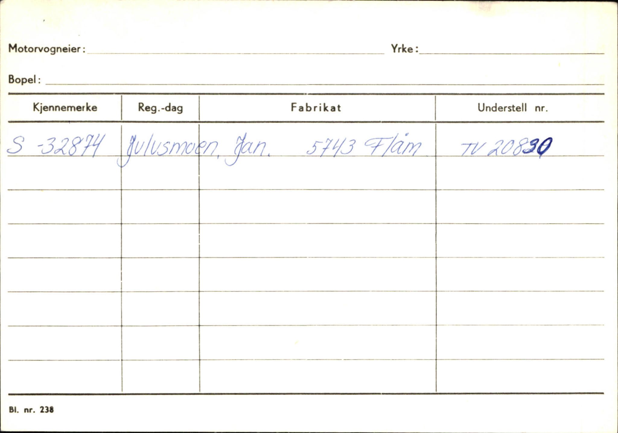 Statens vegvesen, Sogn og Fjordane vegkontor, AV/SAB-A-5301/4/F/L0125: Eigarregister Sogndal V-Å. Aurland A-Å. Fjaler A-N, 1945-1975, p. 410