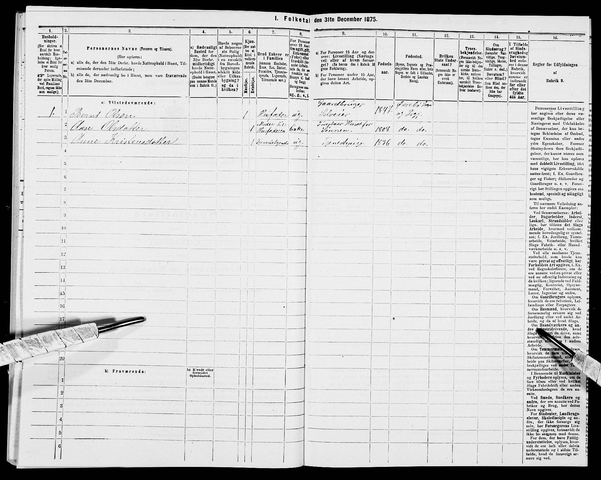 SAK, 1875 census for 1016P Øvrebø, 1875, p. 361