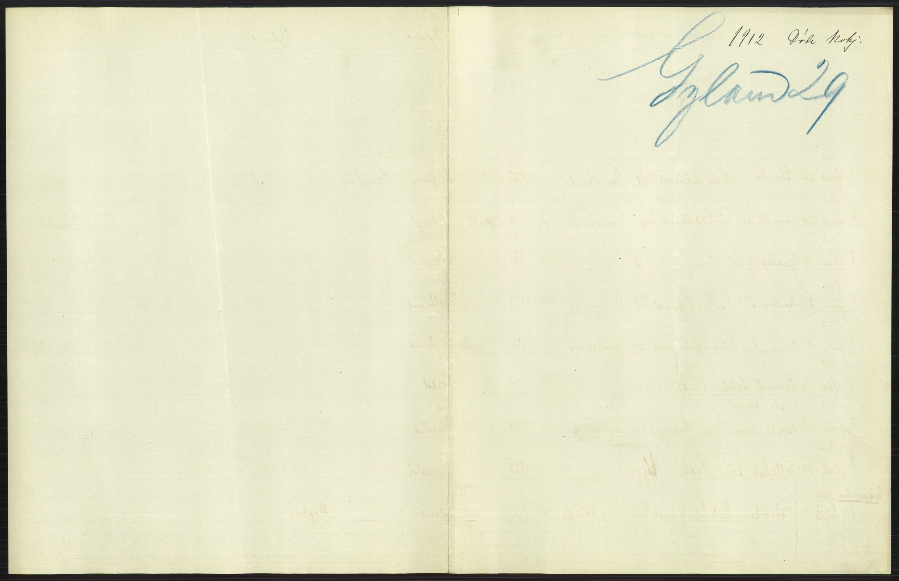 Statistisk sentralbyrå, Sosiodemografiske emner, Befolkning, AV/RA-S-2228/D/Df/Dfb/Dfbb/L0025: Lister og Mandals amt: Gifte, døde, dødfødte. Bygder og byer., 1912, p. 141